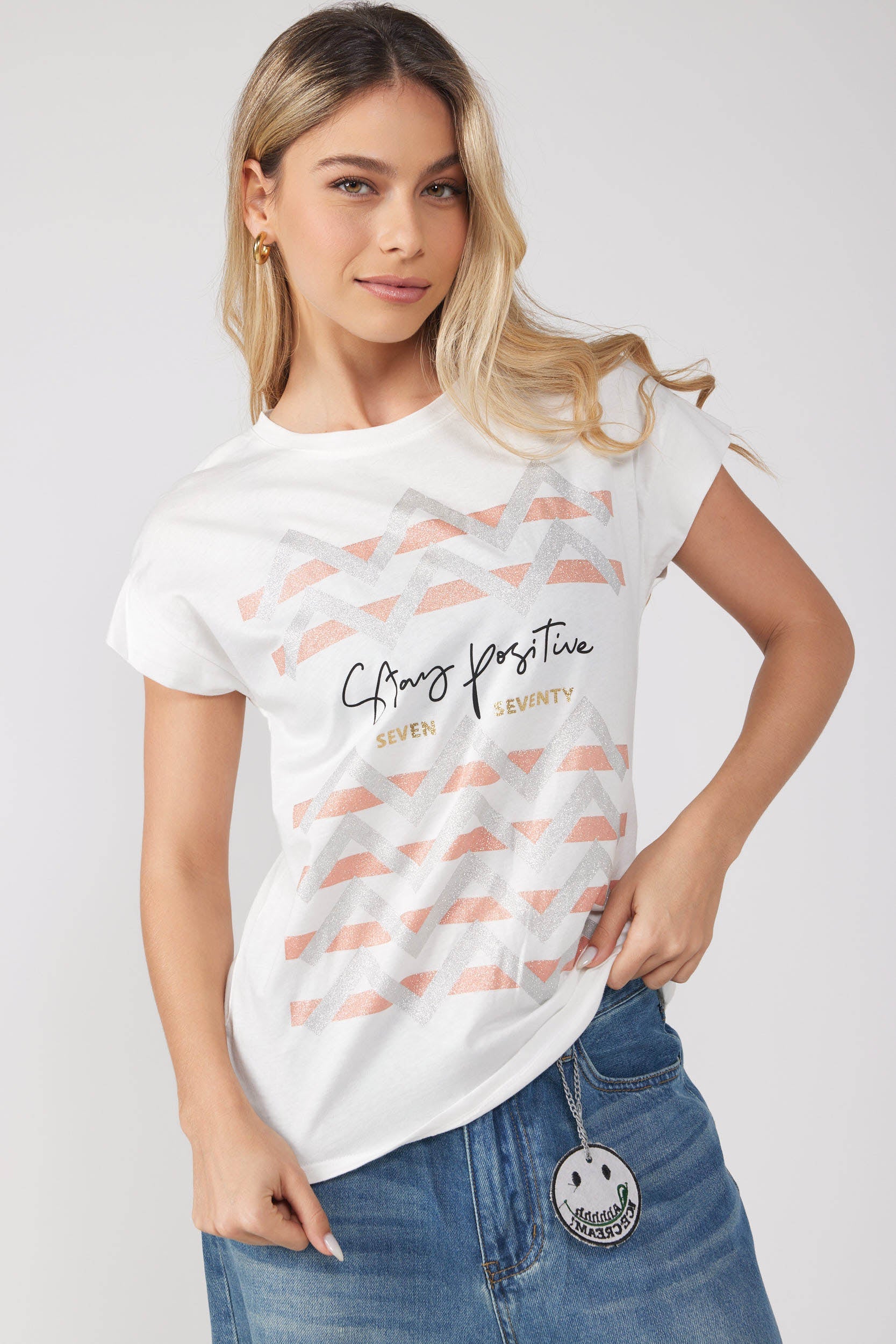 POSITIVE print T-shirt