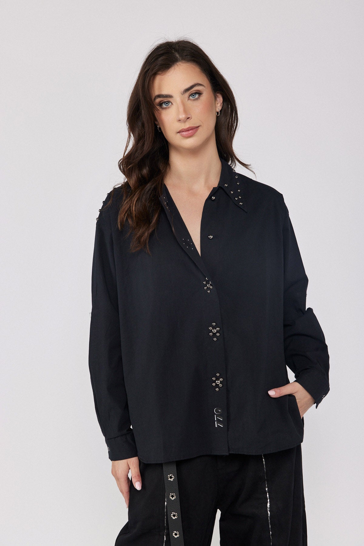 Studded button-down shirt 770