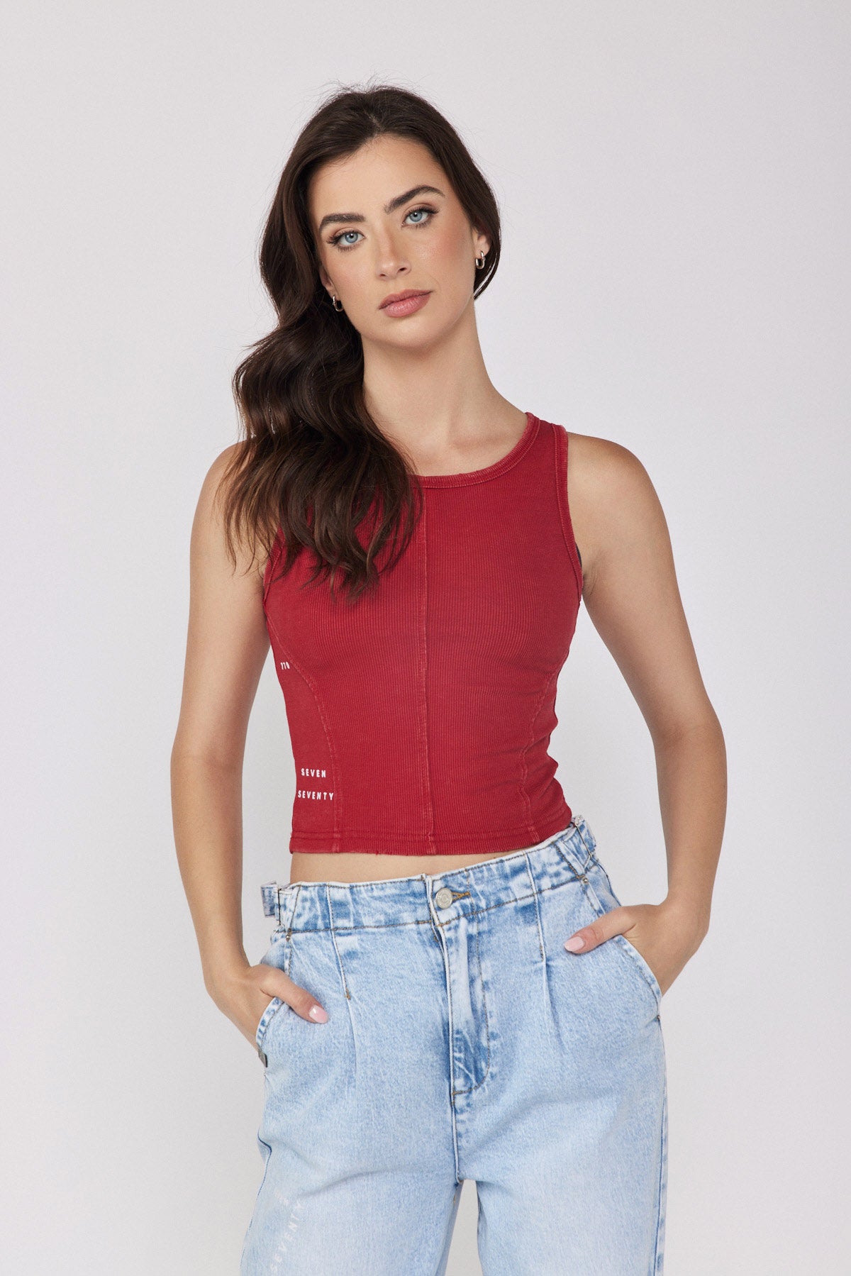 SEVEN Rib Crop Tank Top