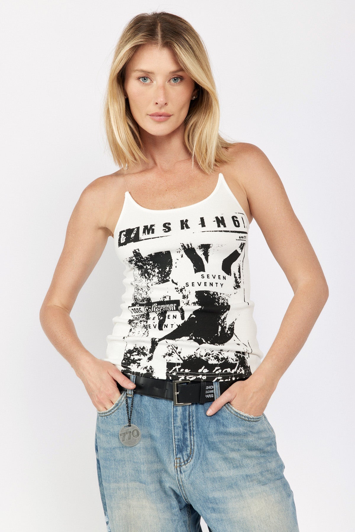 SUMMER transparent strapless tank top