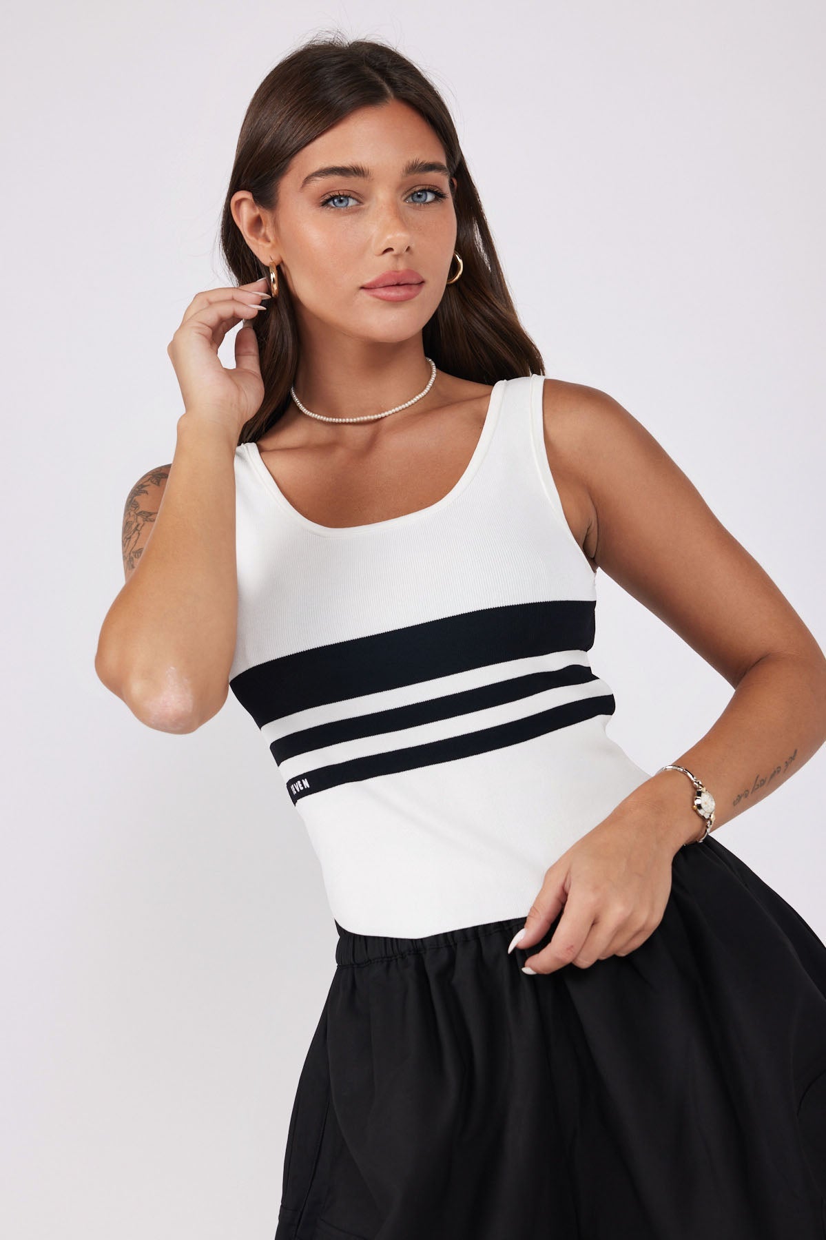 SEVEN Cropped Knit Tank Top