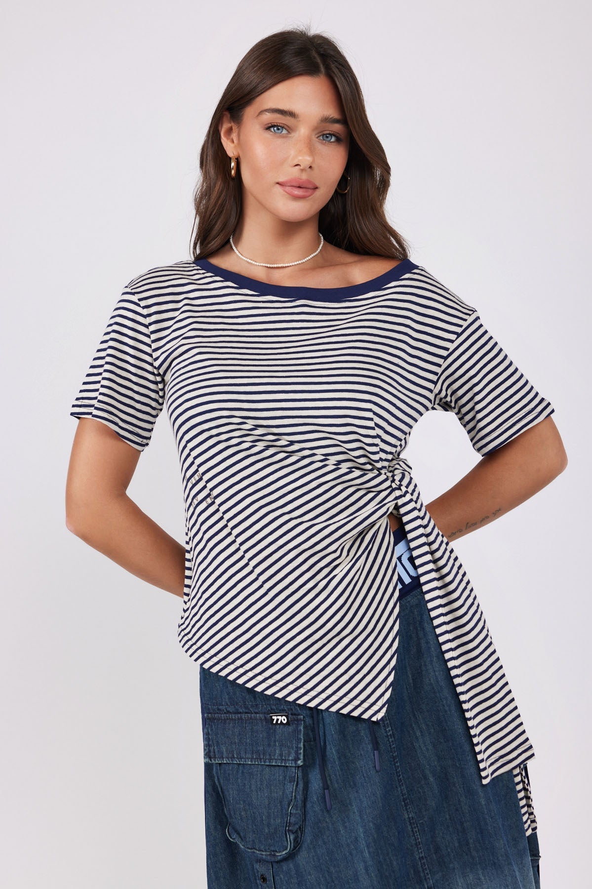 Asymmetrical tie-dye shirt 770