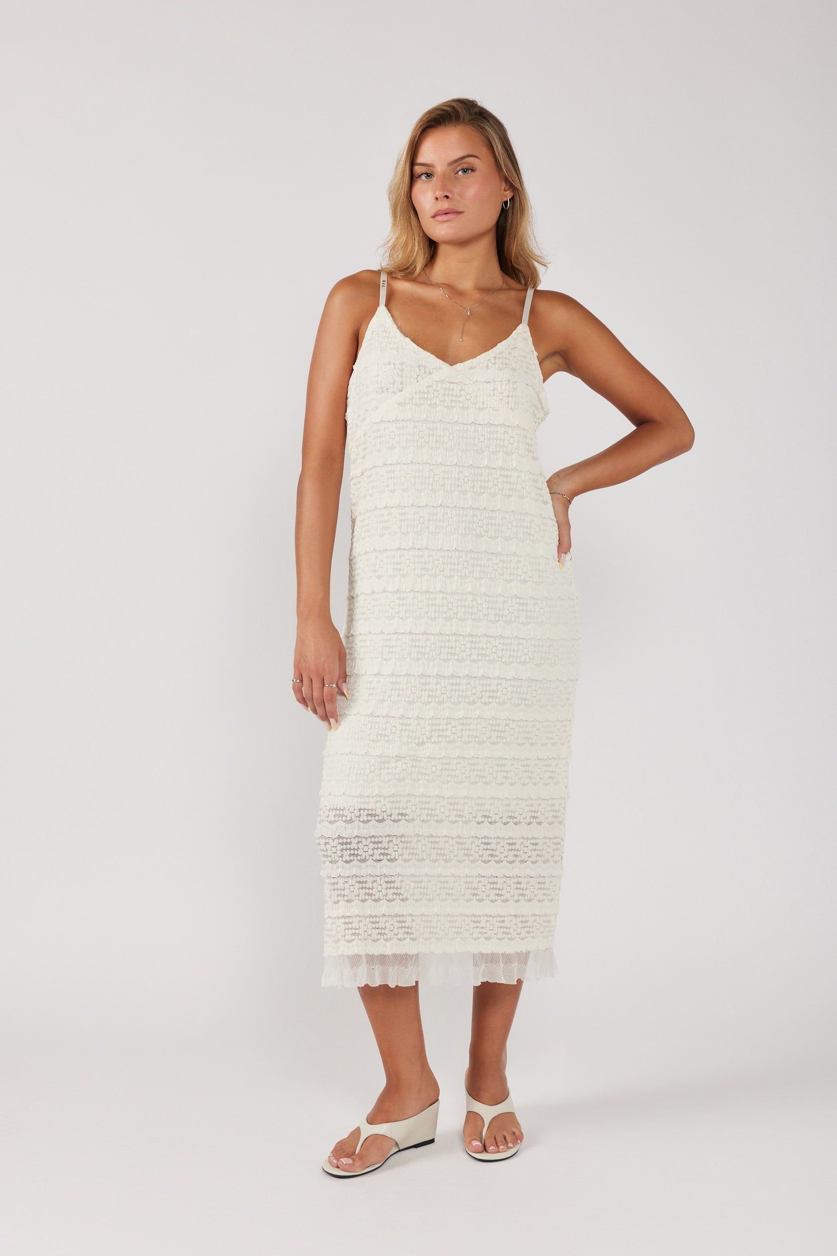 SEVEN lace midi dress