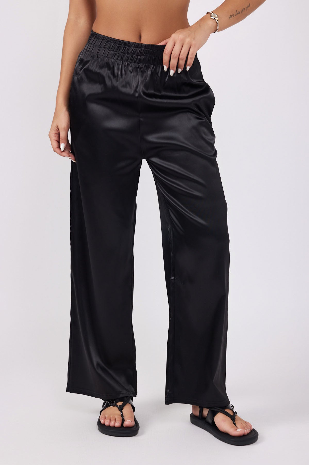 SEVEN straight-leg satin pants