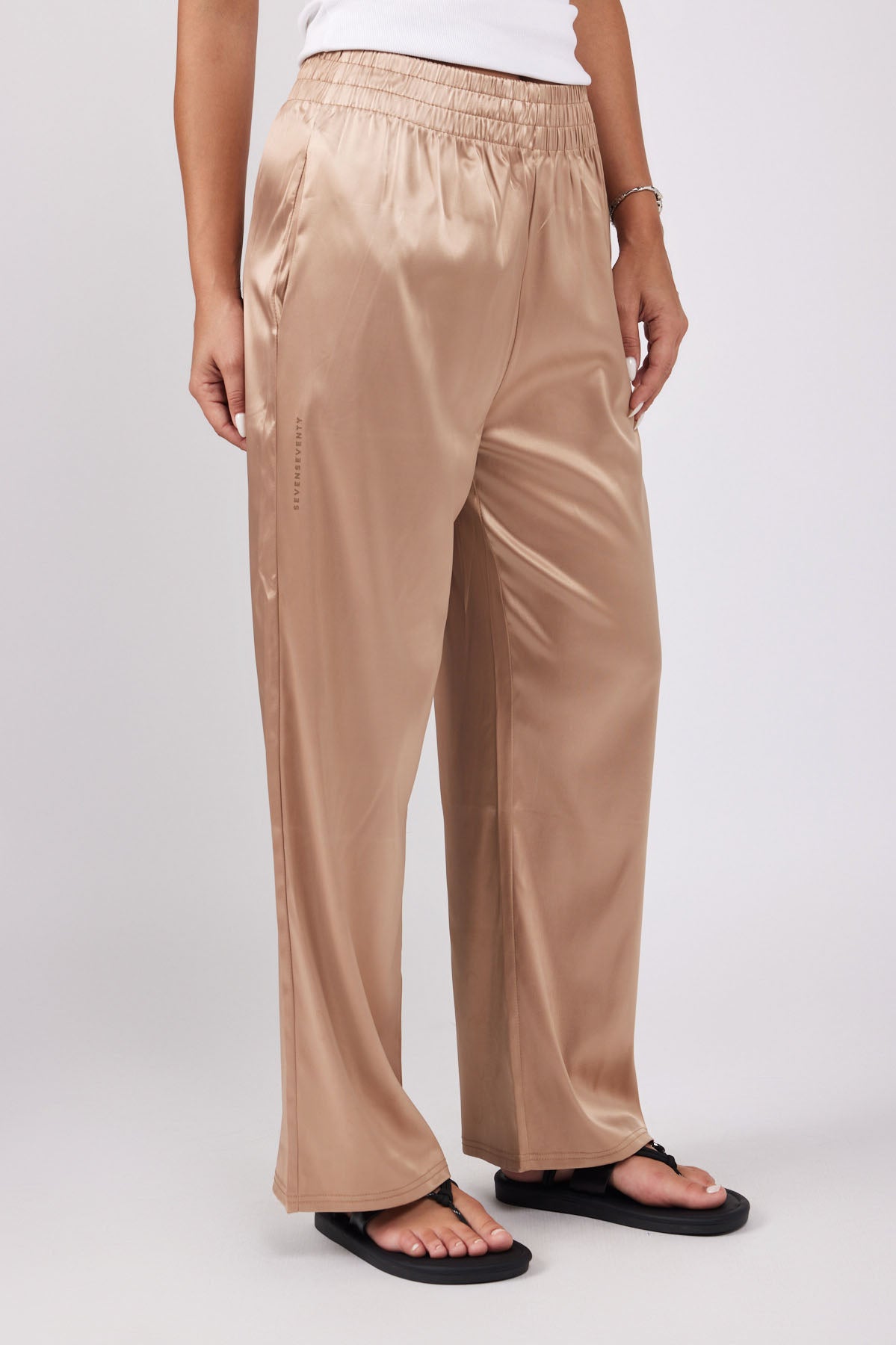 SEVEN straight-leg satin pants
