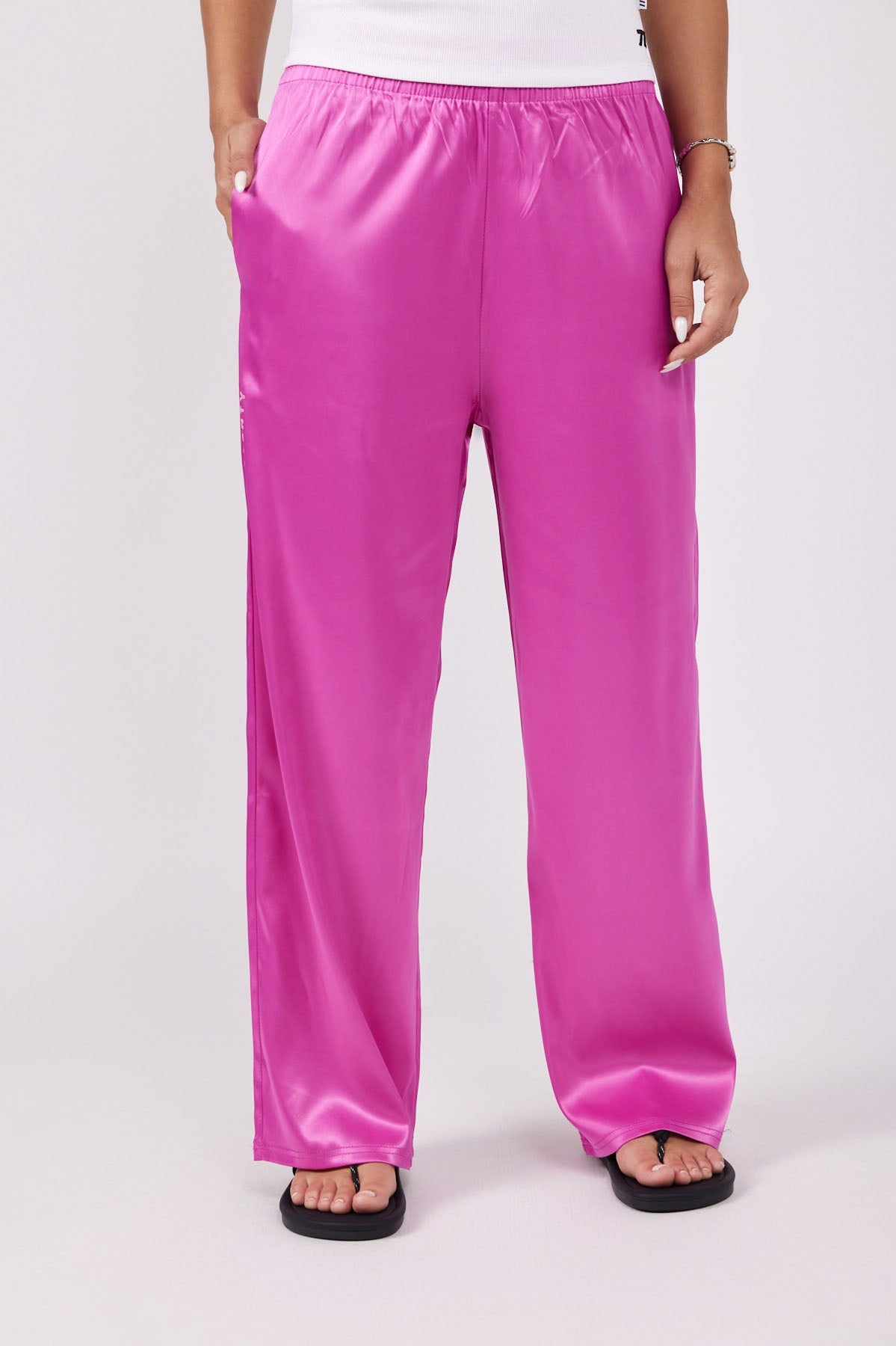 SEVEN straight-leg satin pants