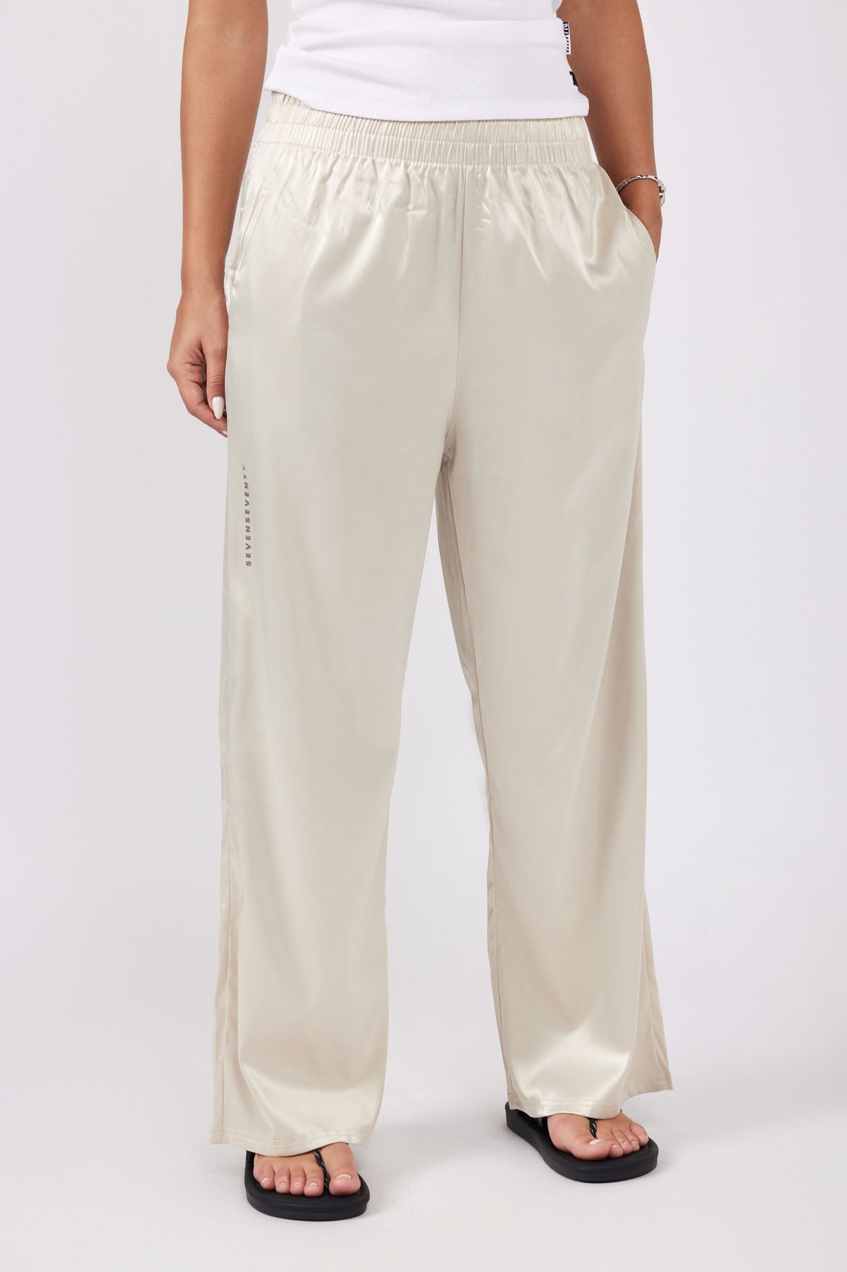 SEVEN straight-leg satin pants