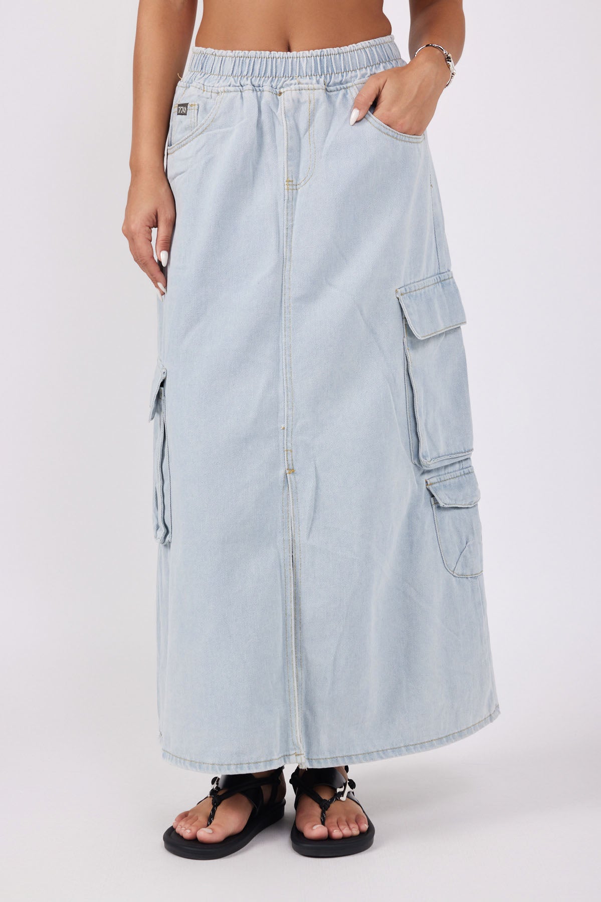 SEVEN Cargo Denim Skirt