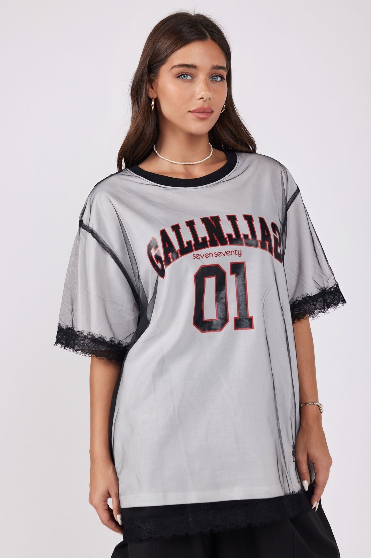 SEVEN tulle combination T-shirt