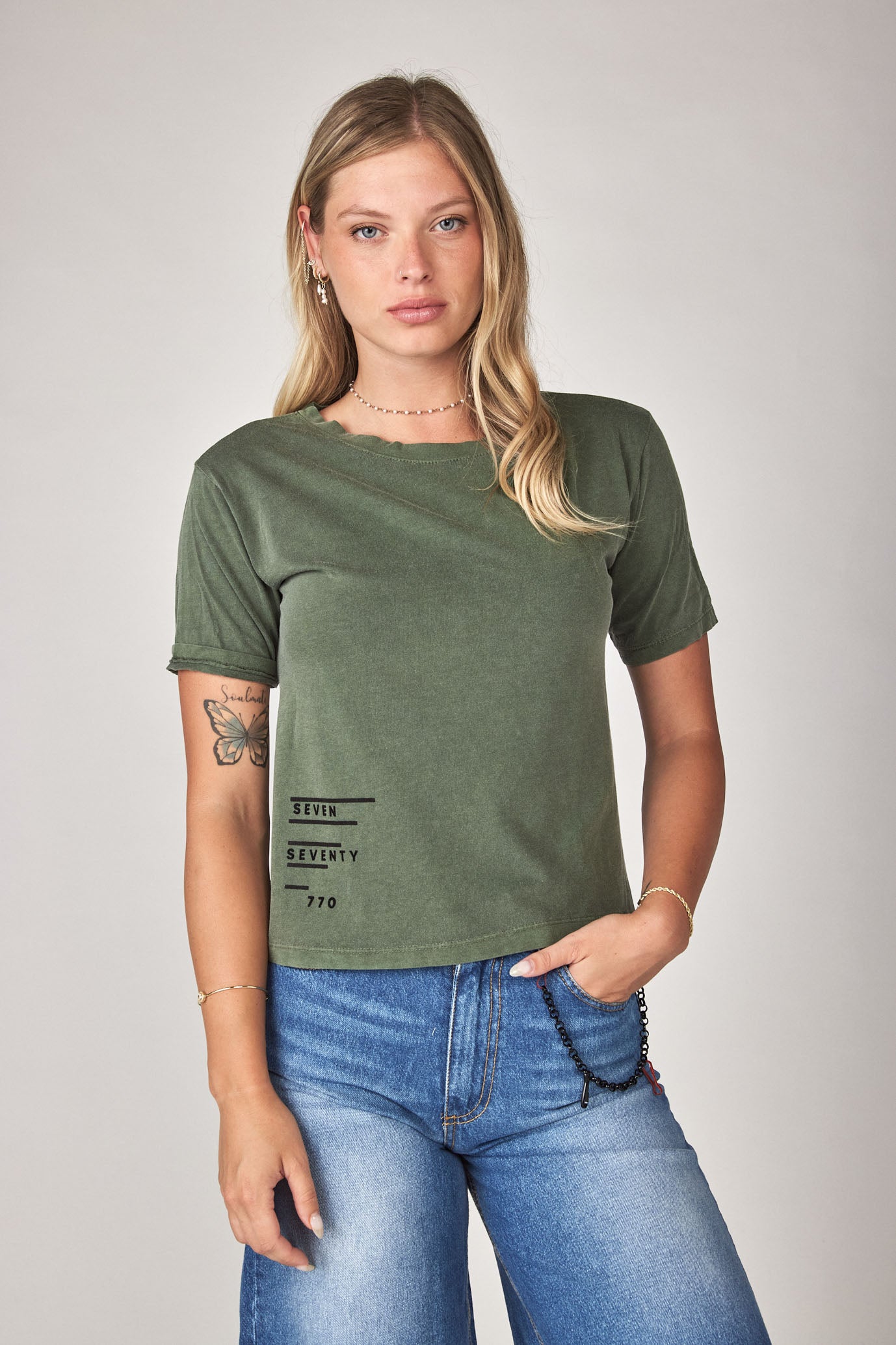 Nikki 770 collared wash T-shirt