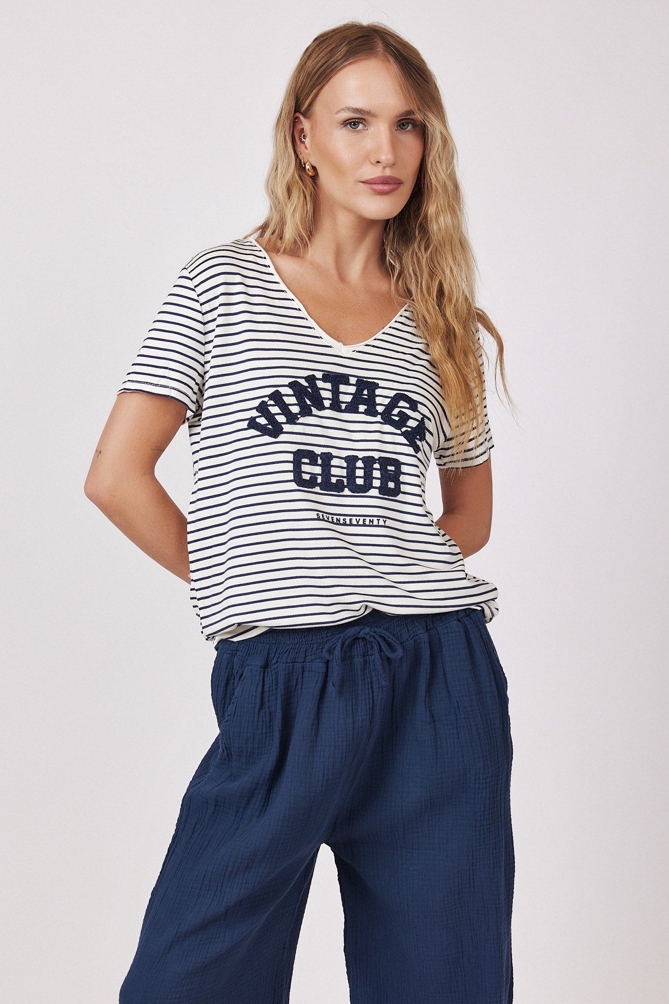 CLUB חולצת פסים