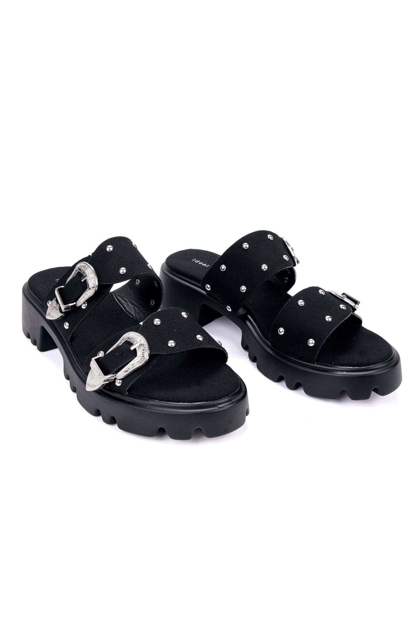 IDEAL studded platform flip-flops
