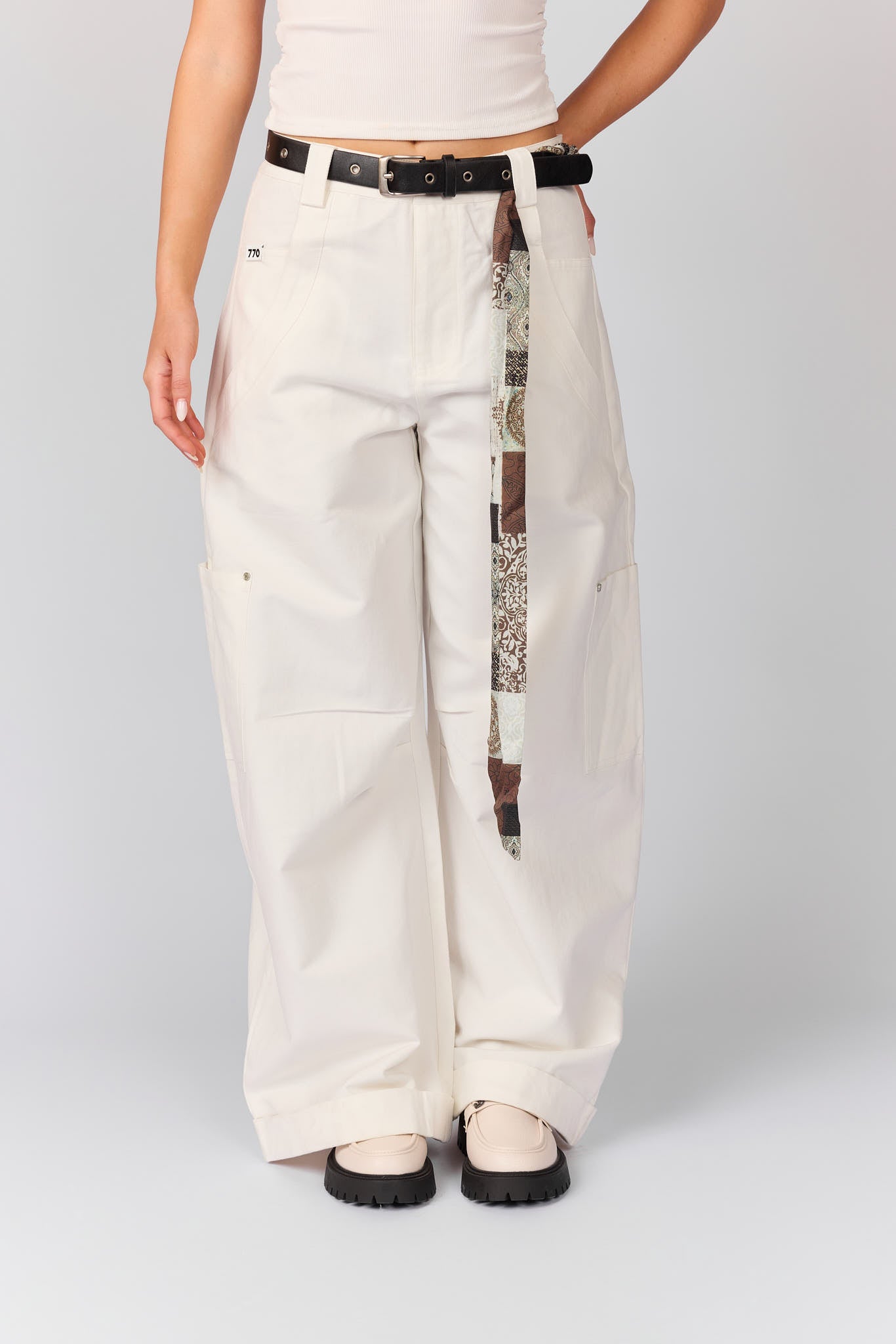 מכנסי קרגו שילוב חגורה