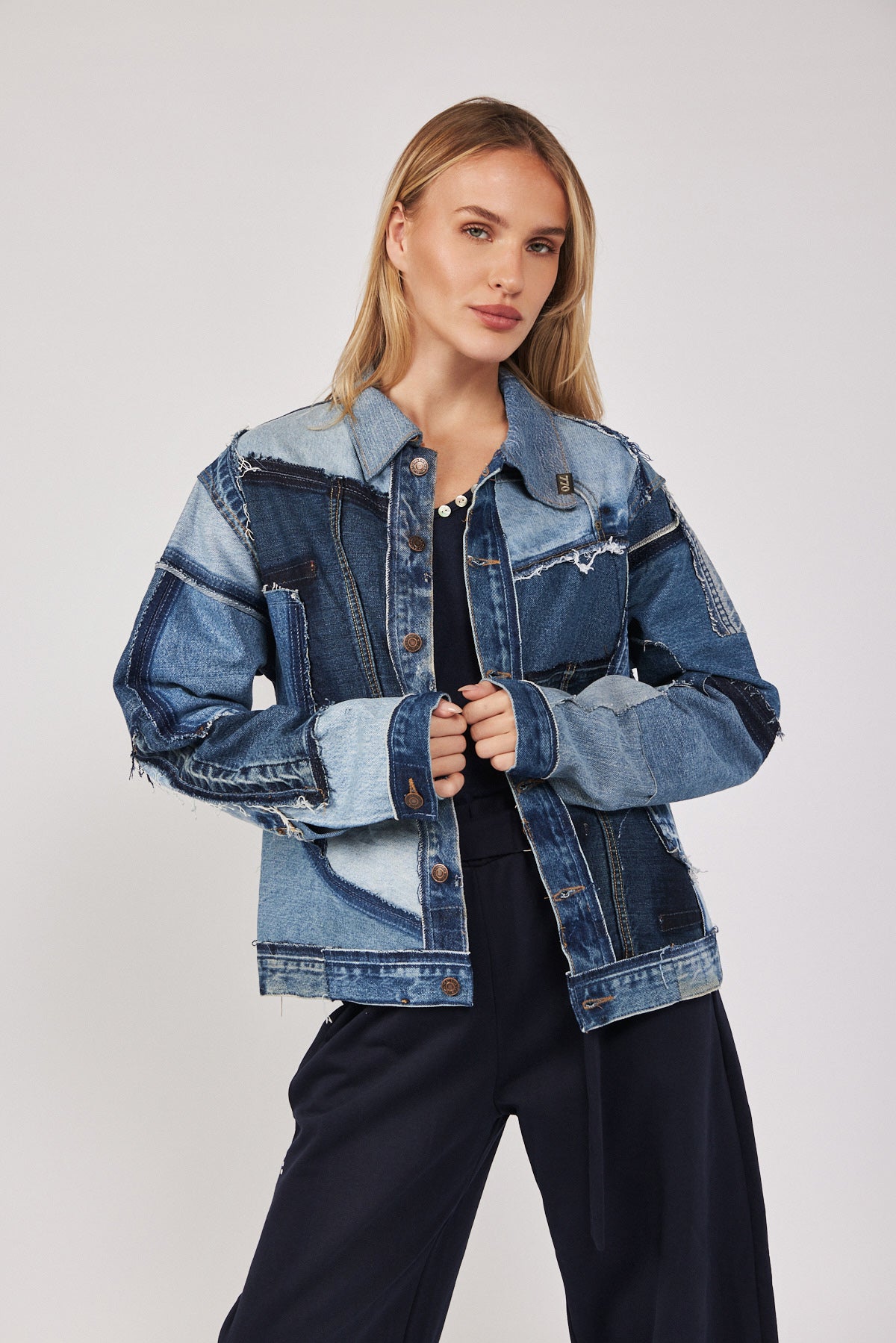 ג'קט ג'ינס טלאים