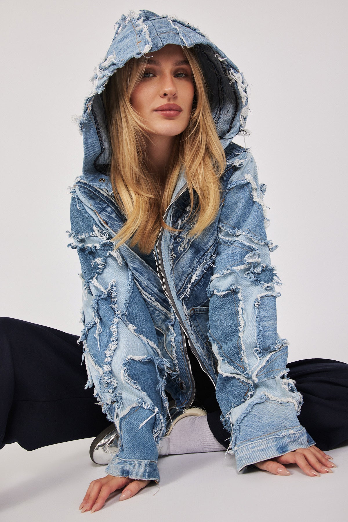 ג'קט ג'ינס טלאים