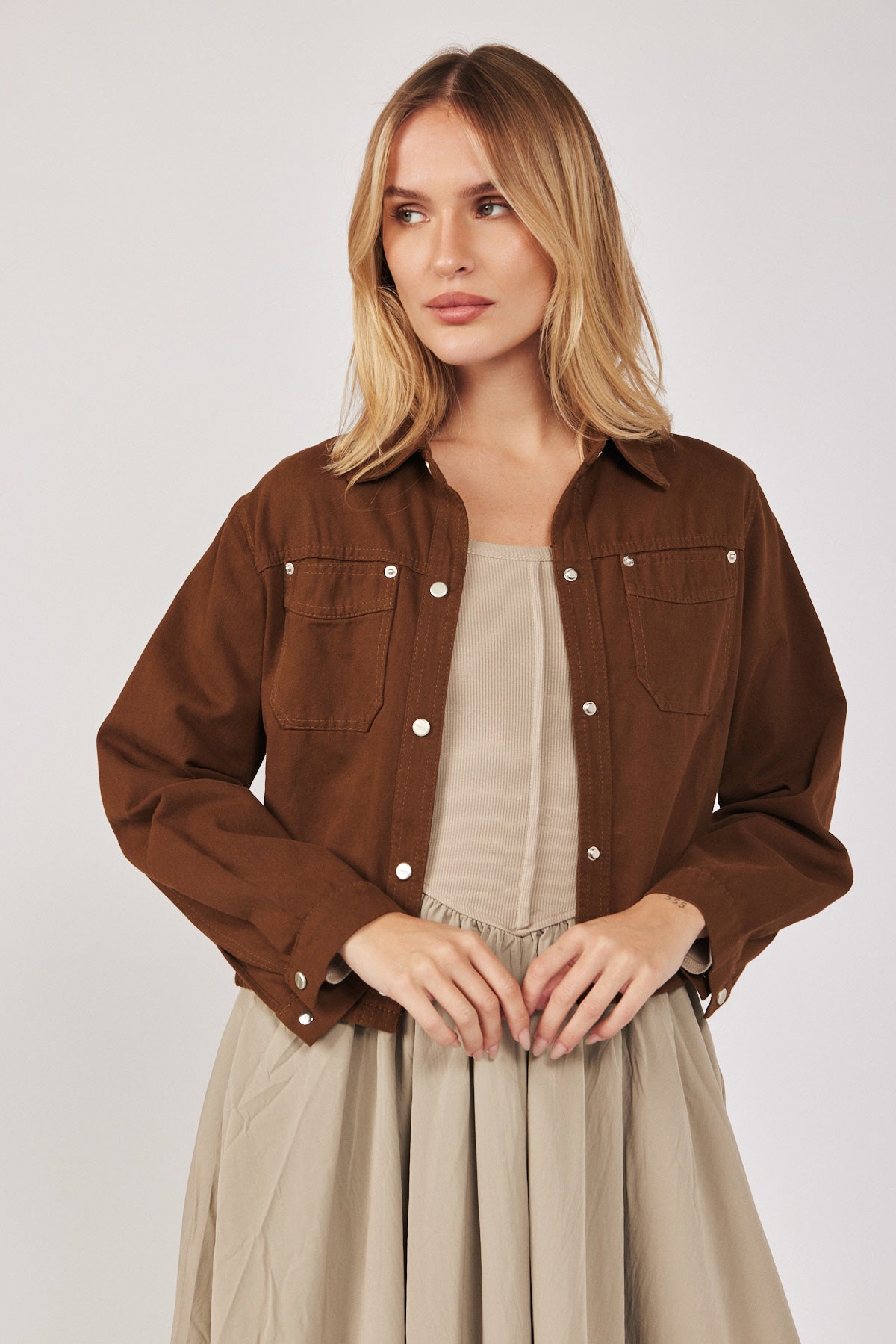 ג'קט דריל כיסים