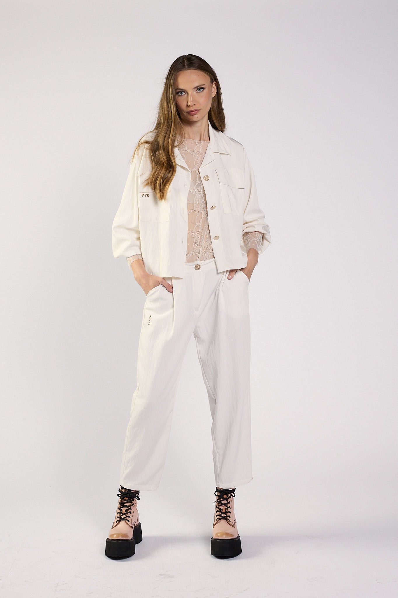 SEVEN viscose jacket and pants set