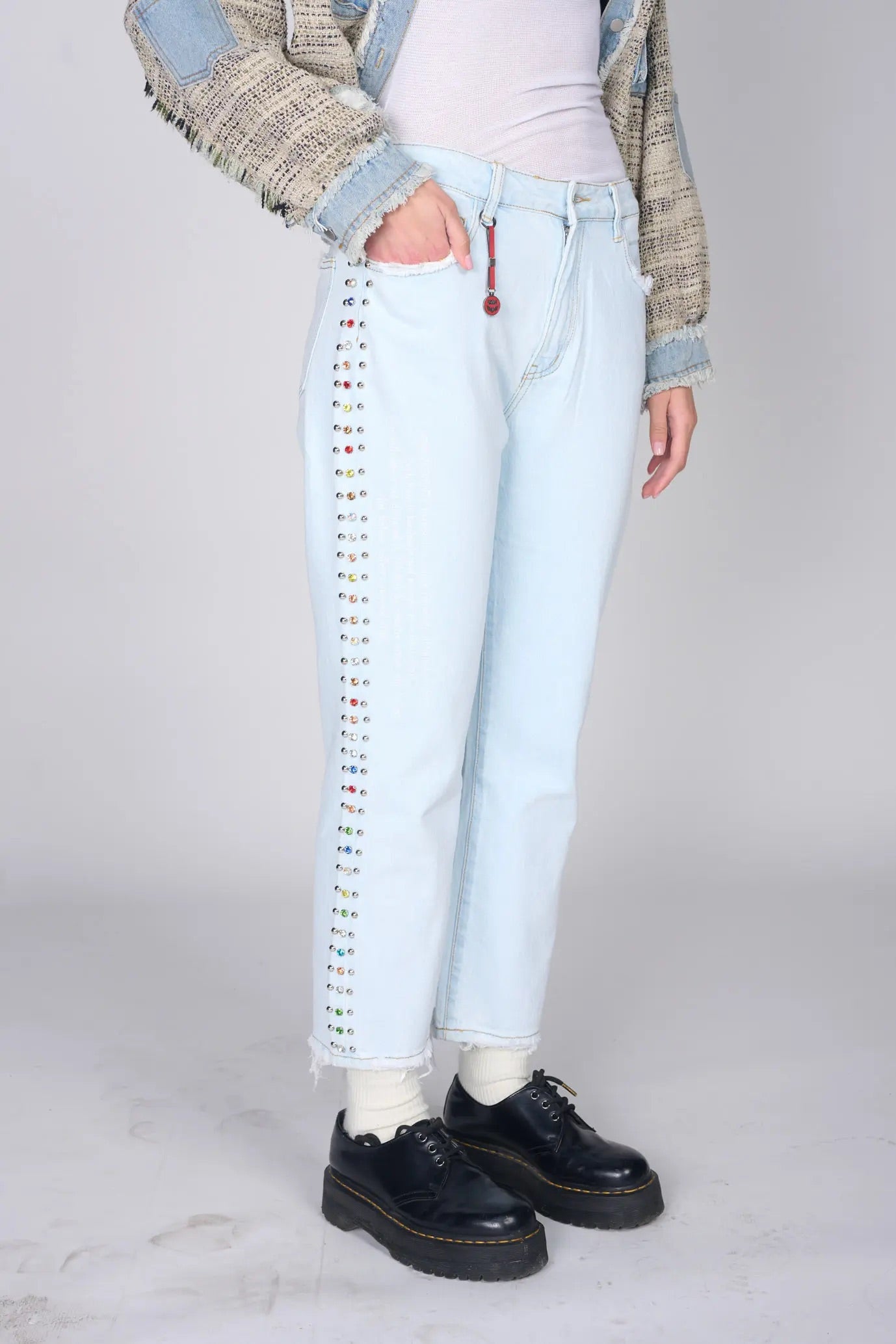 MOM jeans with stones FASHION