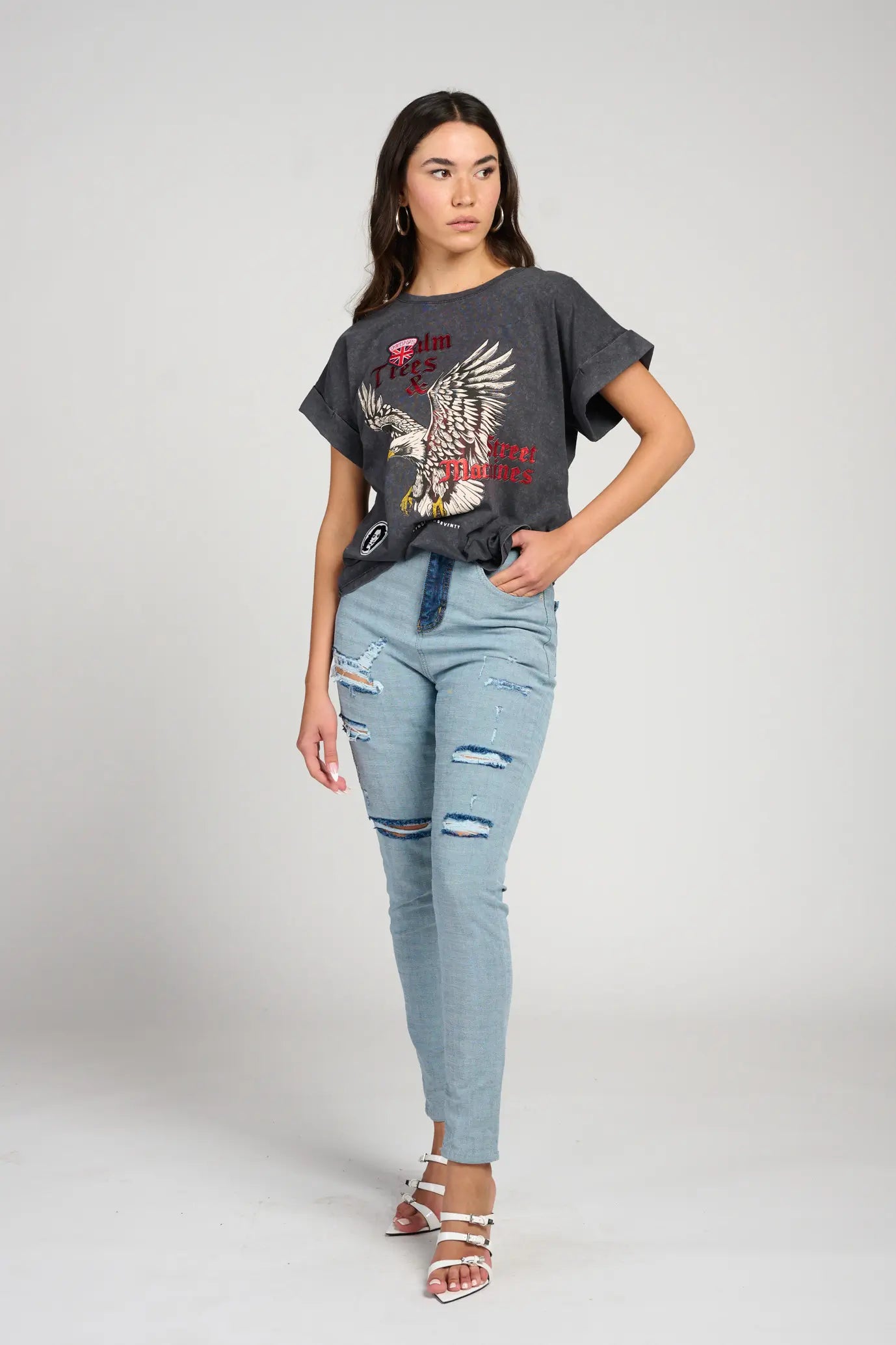 STREET color combination jeans