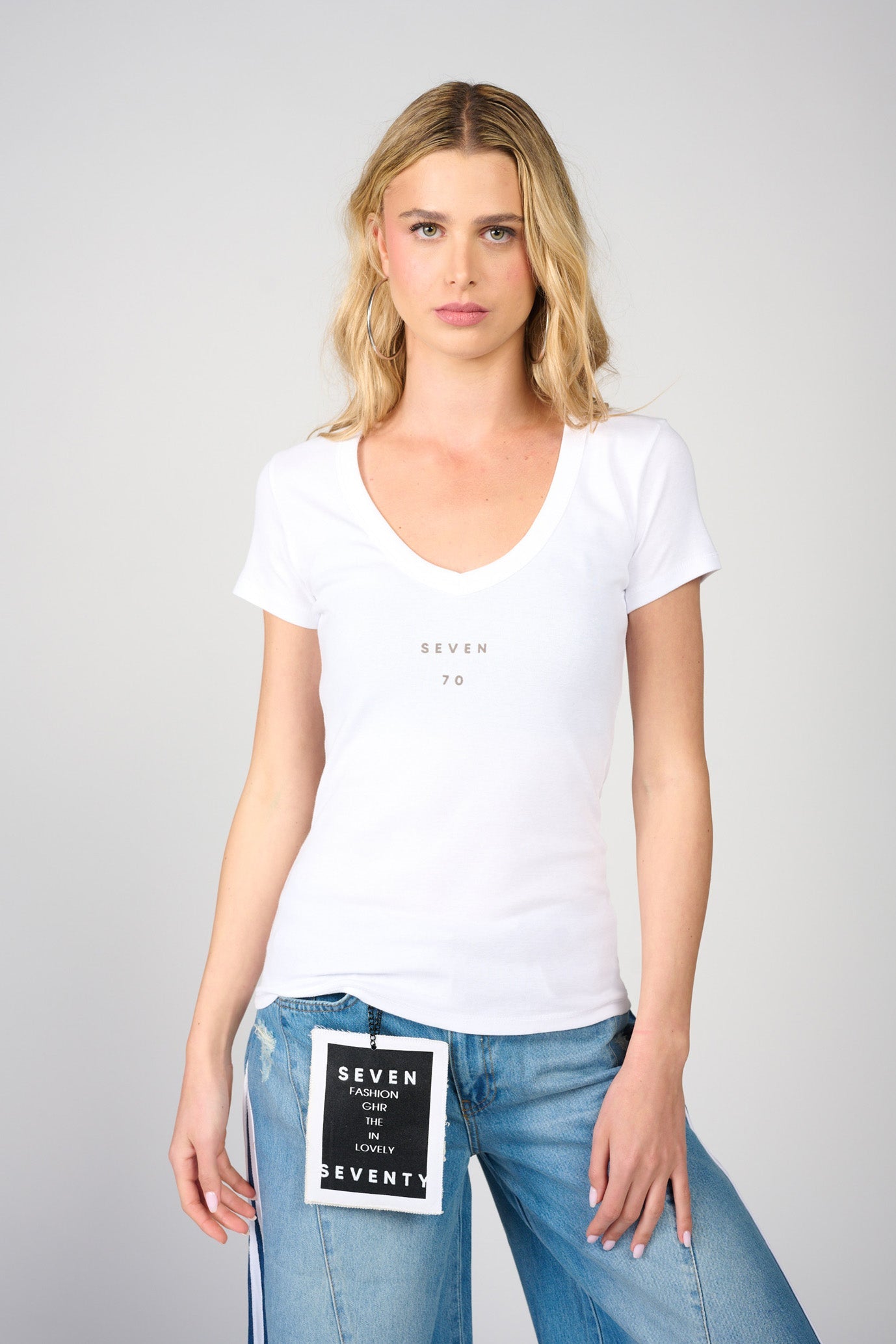 SEVEN70 wide V-neck T-shirt