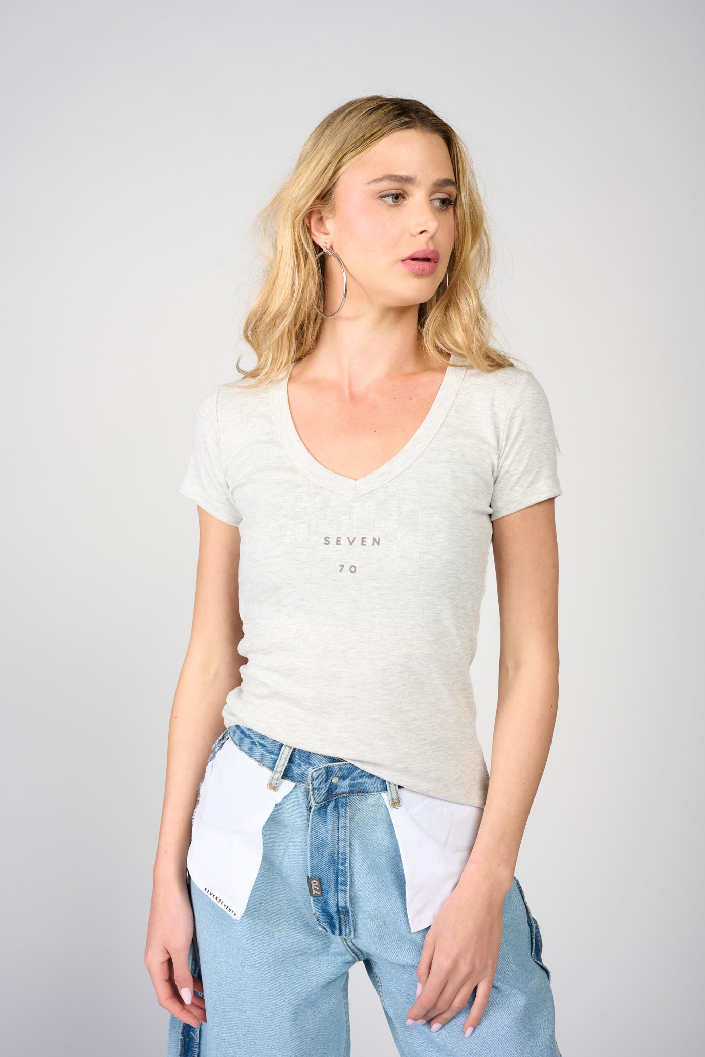 SEVEN70 wide V-neck T-shirt