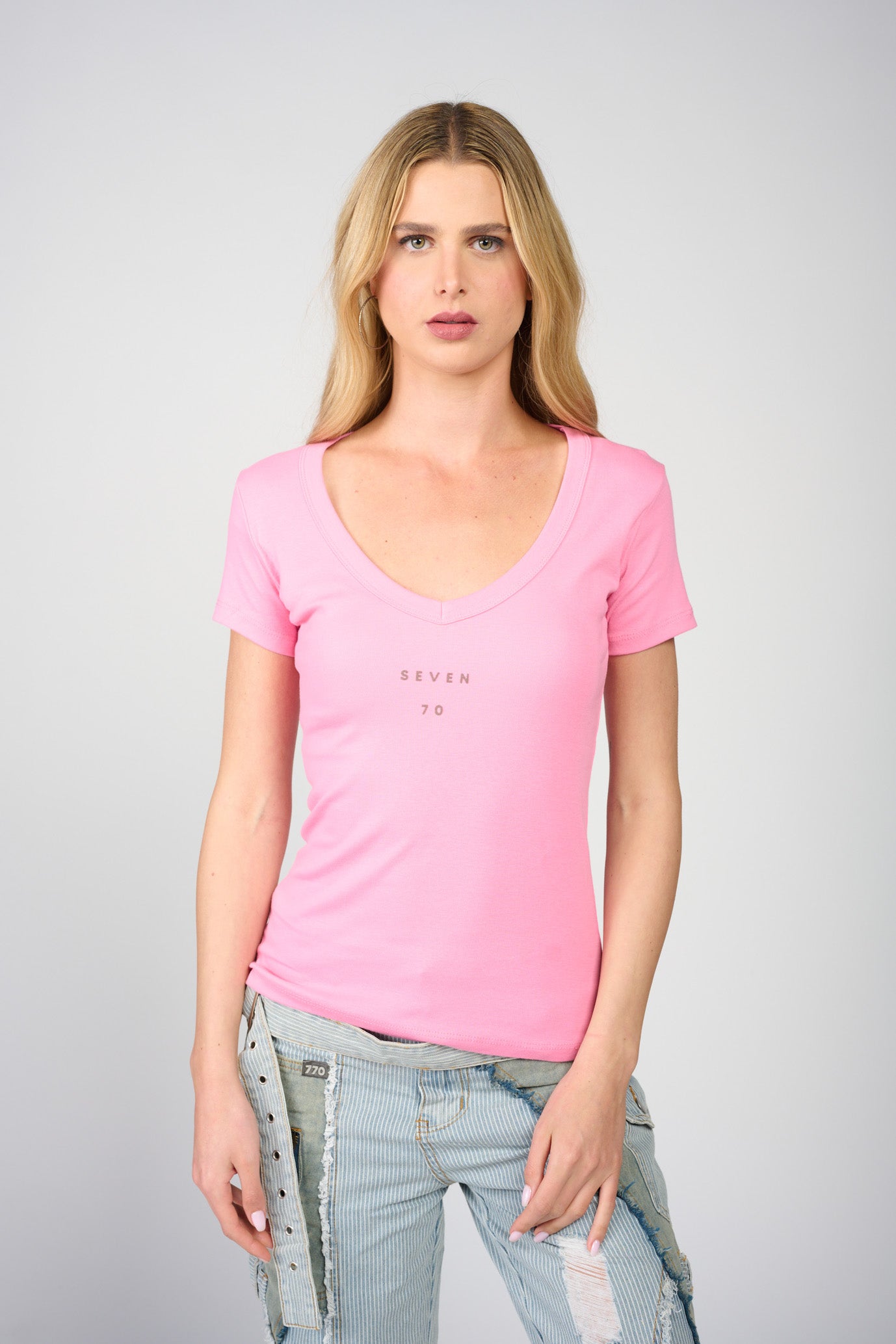 SEVEN70 wide V-neck T-shirt