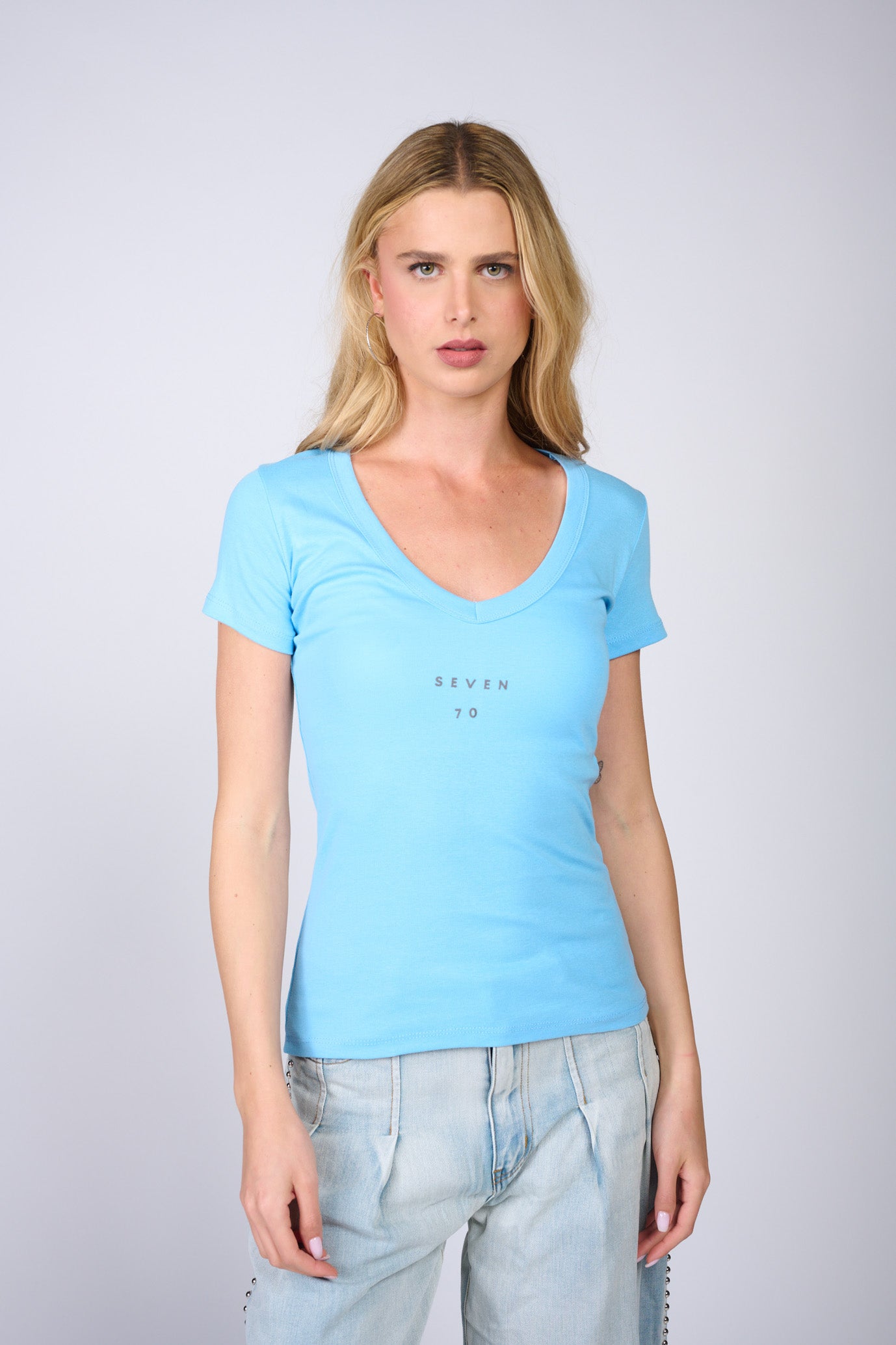 SEVEN70 wide V-neck T-shirt
