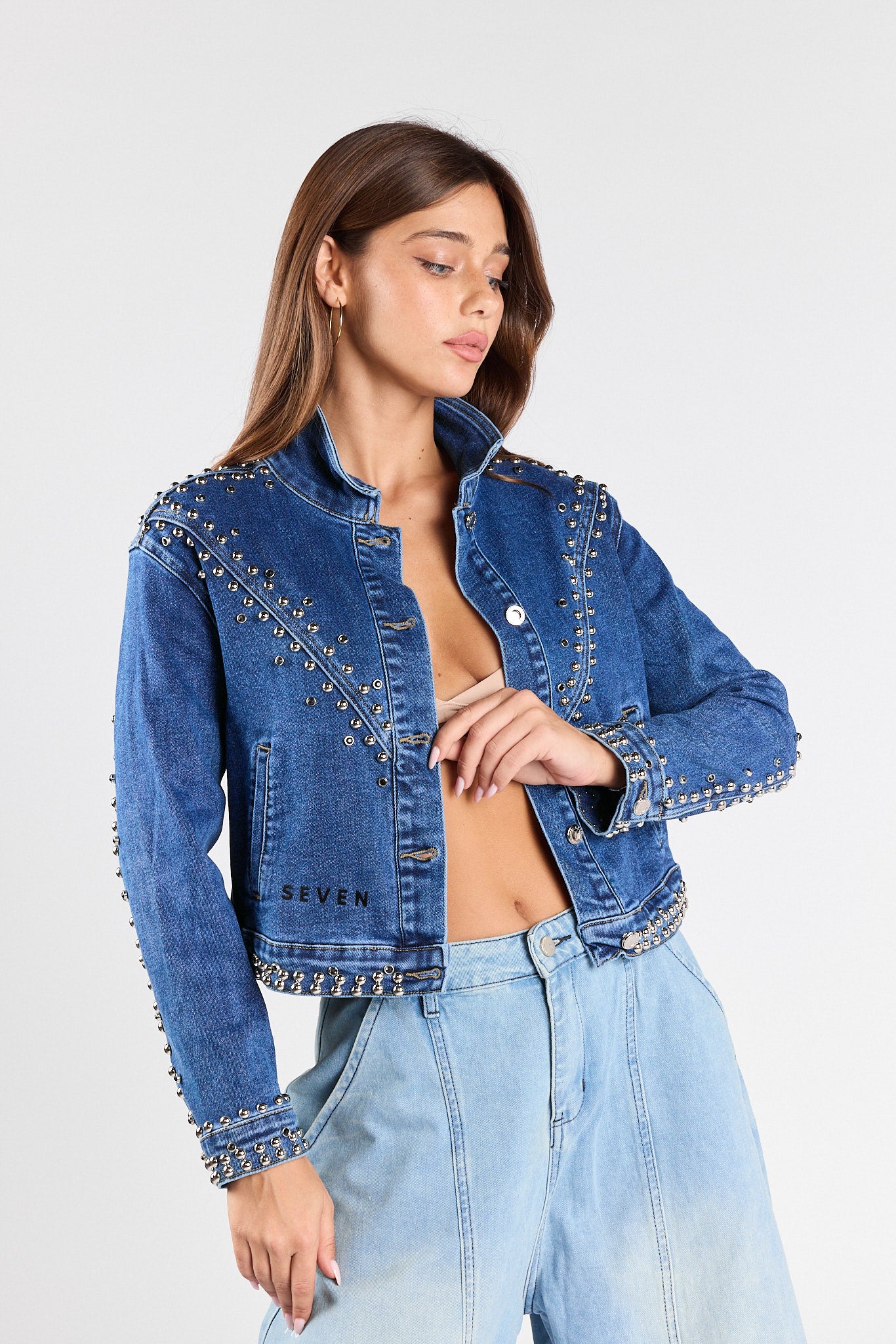 SEVEN studded denim jacket