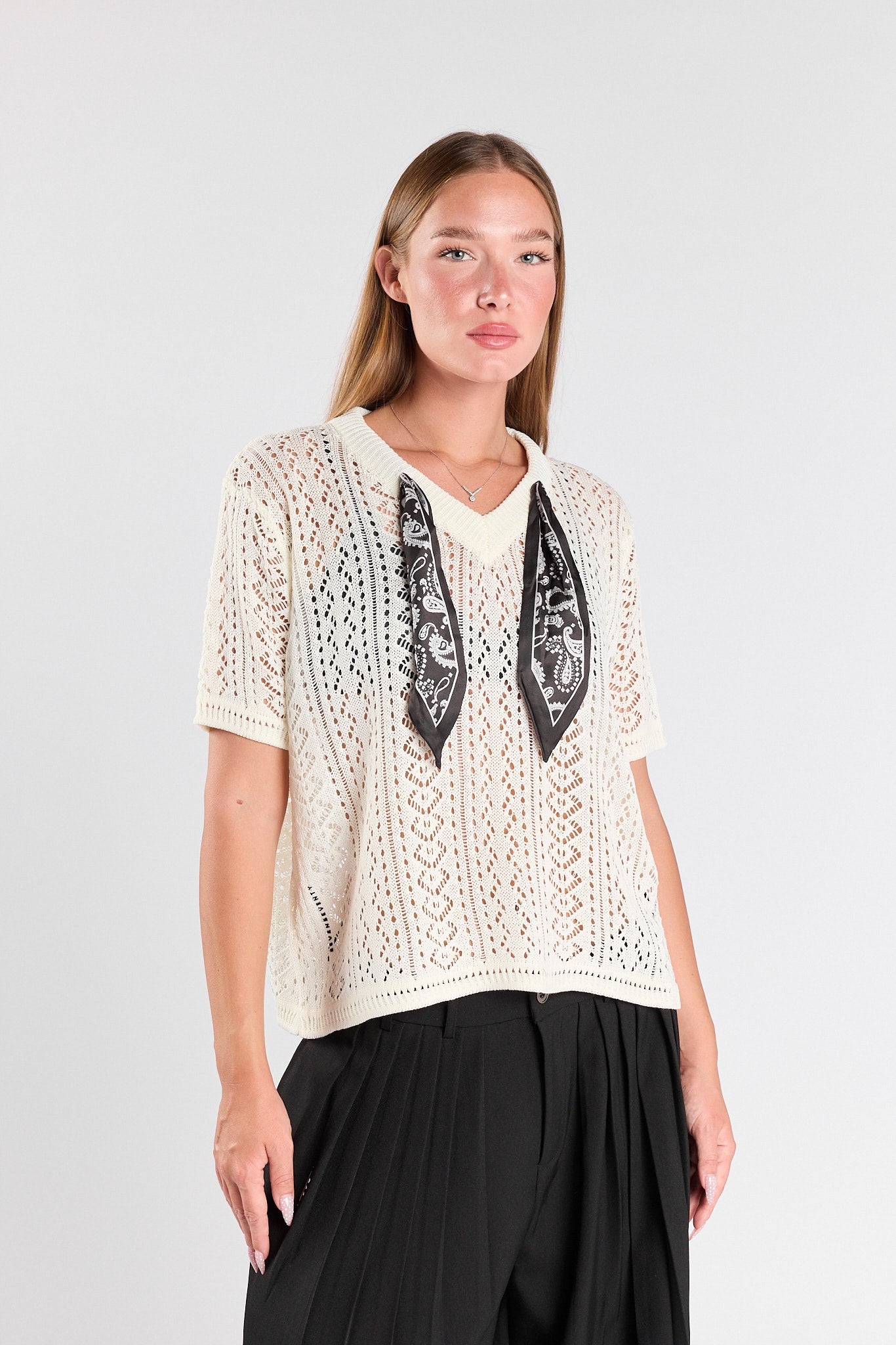 Crochet bandana shirt