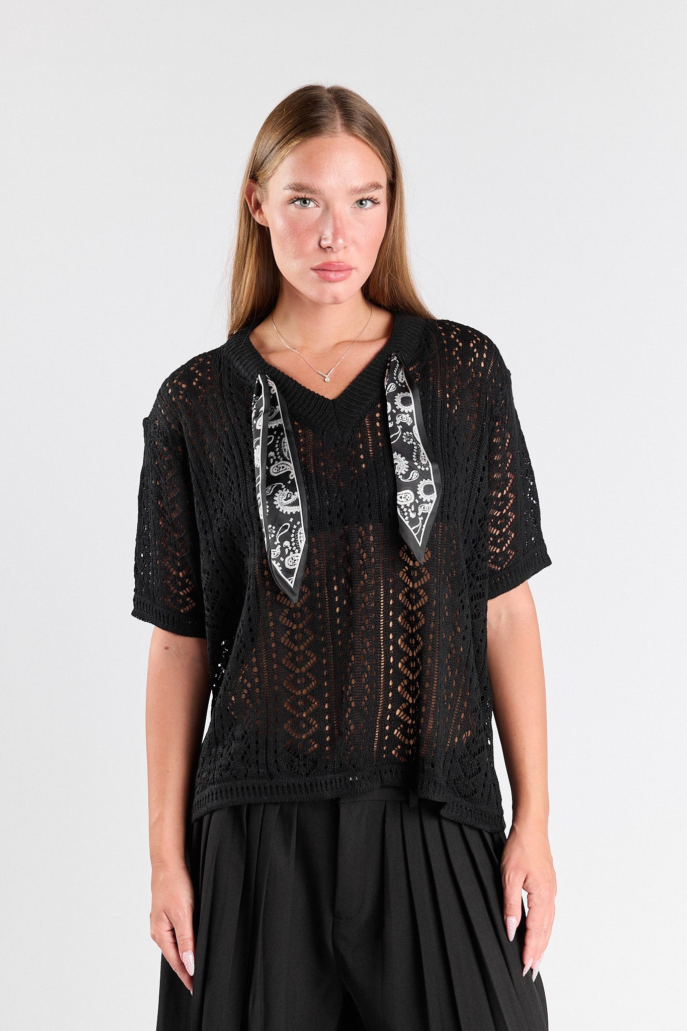 Crochet bandana shirt