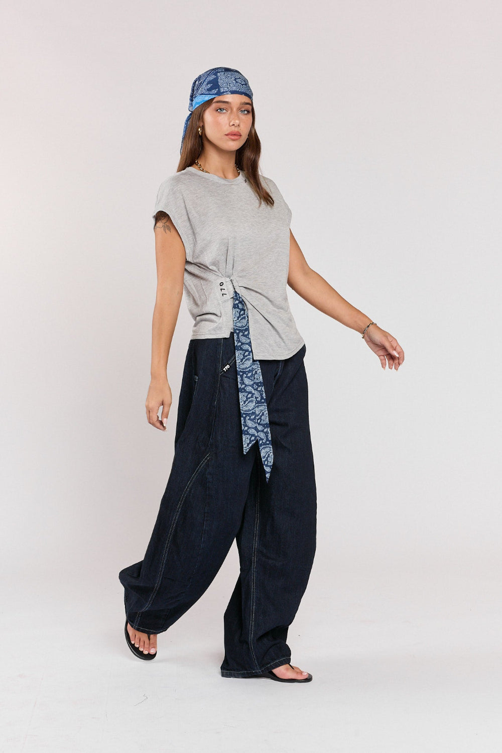 SEVEN bandana-tied sleeveless shirt