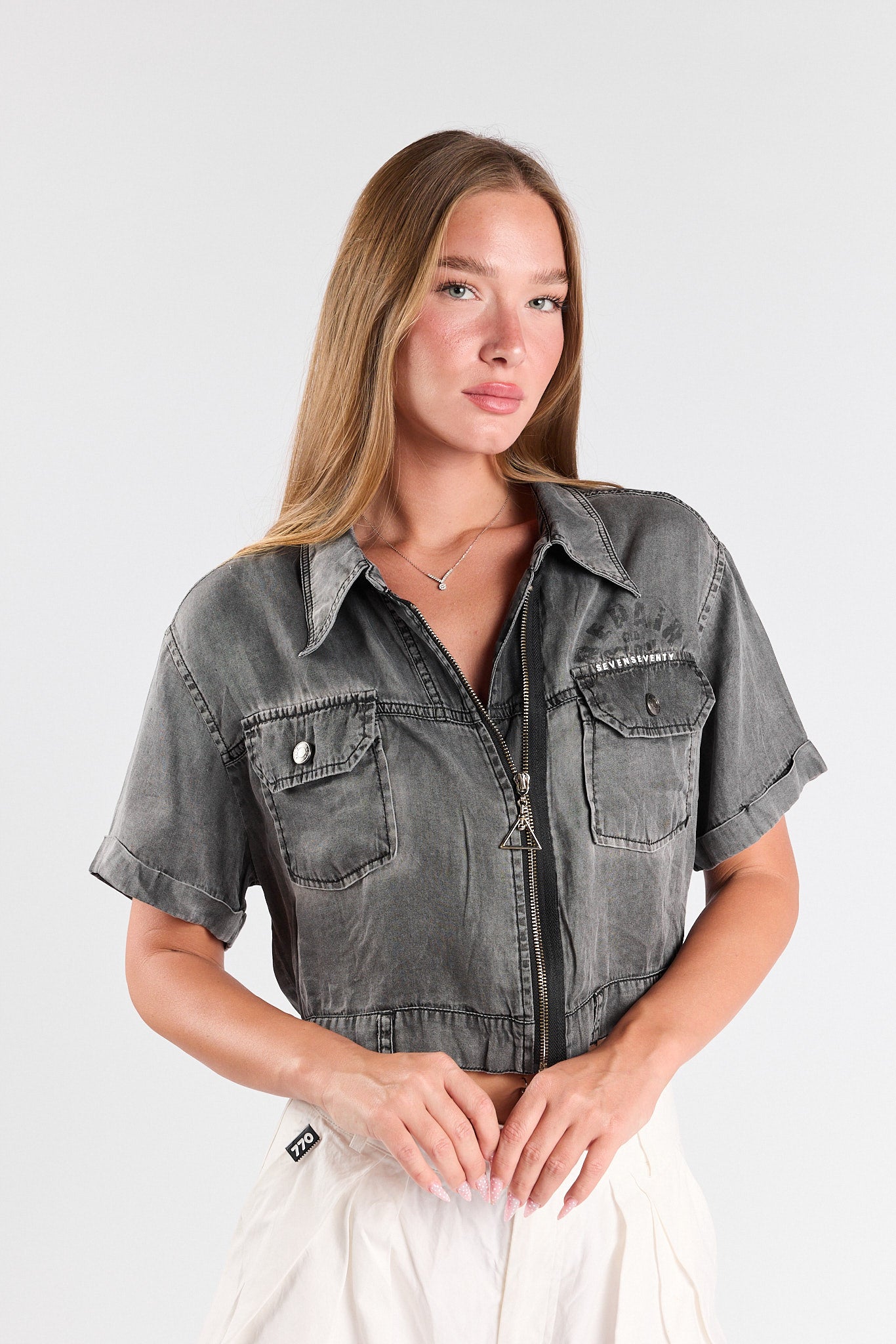 BETTER short denim shirt