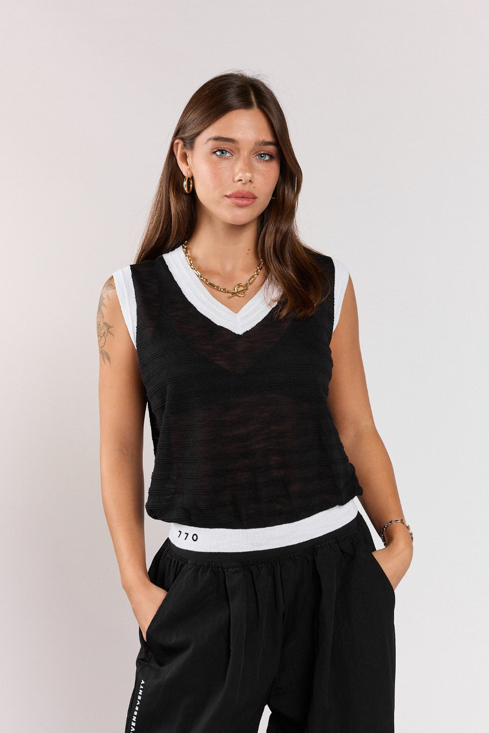 Thin knit tank top, Tsavoron V 770