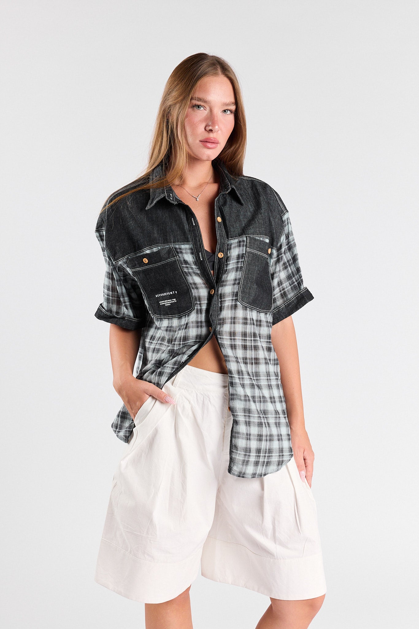 CREATE button-down denim shirt