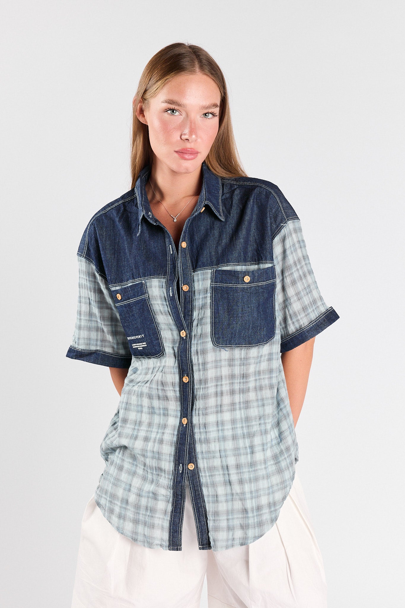 CREATE button-down denim shirt