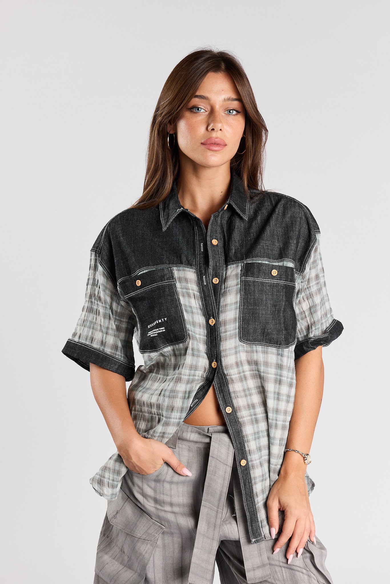 CREATE button-down denim shirt