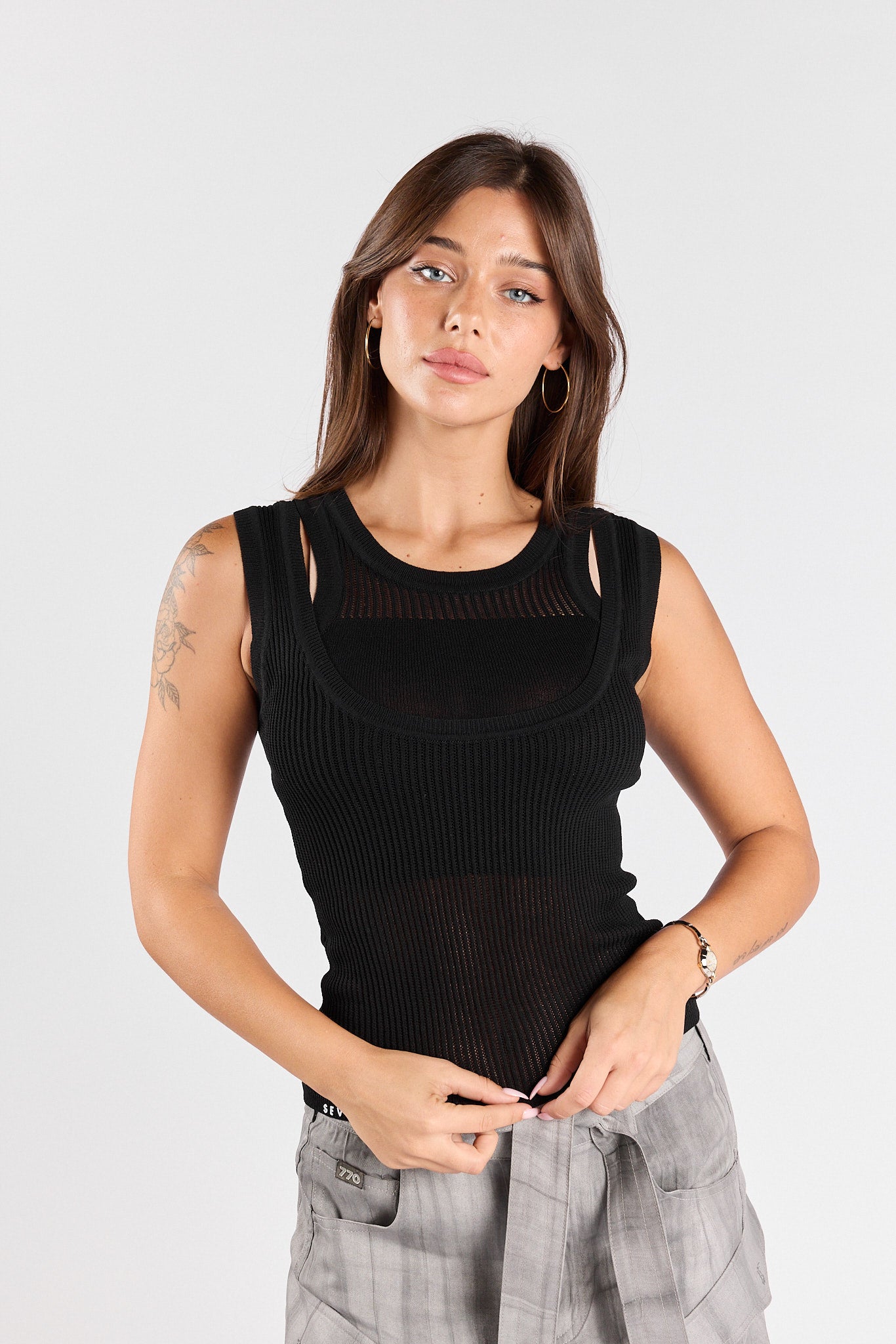 SEVEN layered knit tank top