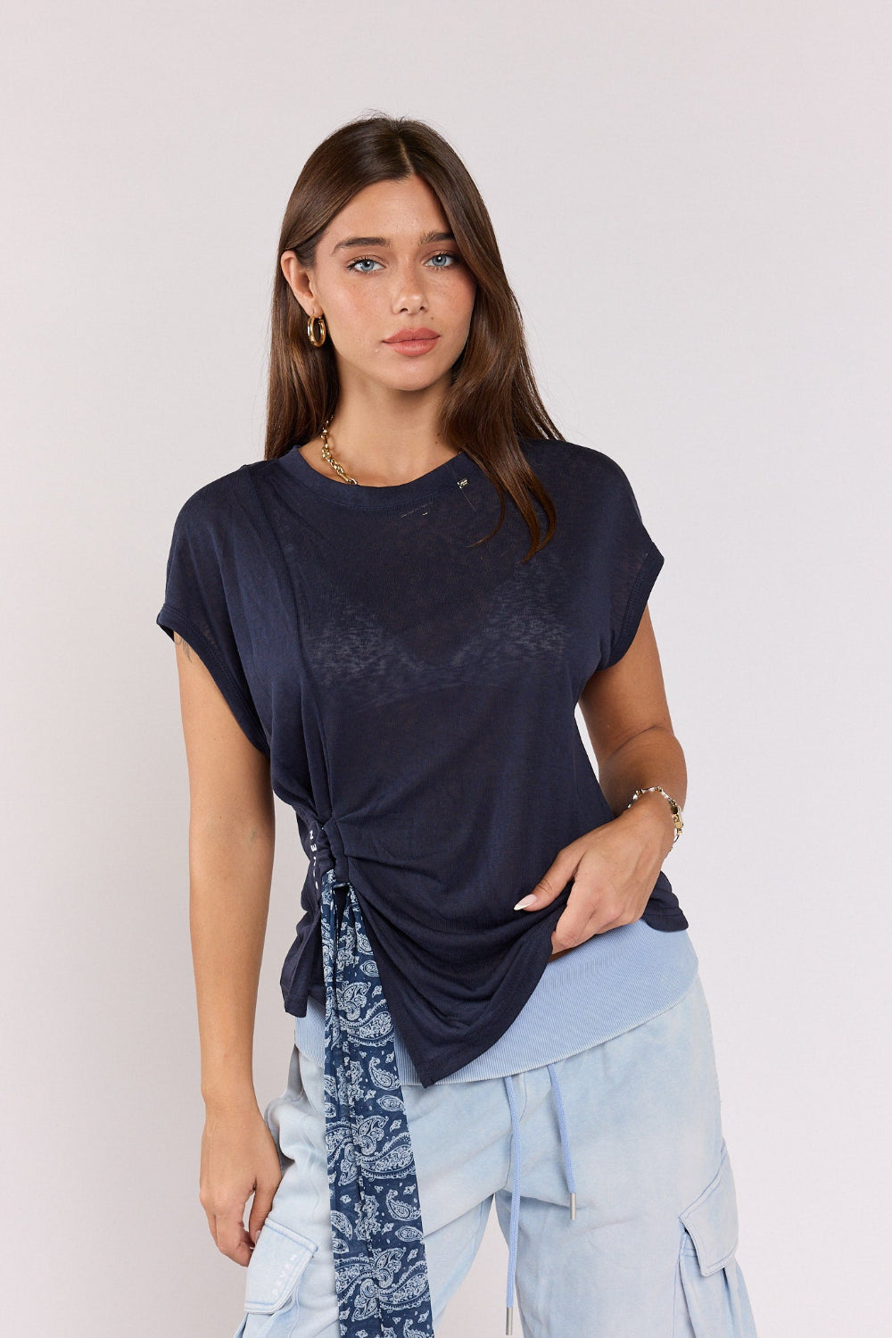 SEVEN bandana-tied sleeveless shirt