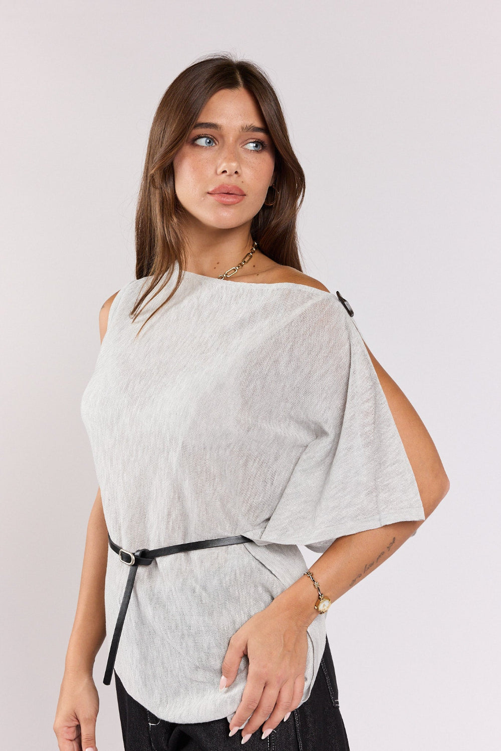 Asymmetrical button-down shirt SEVEN