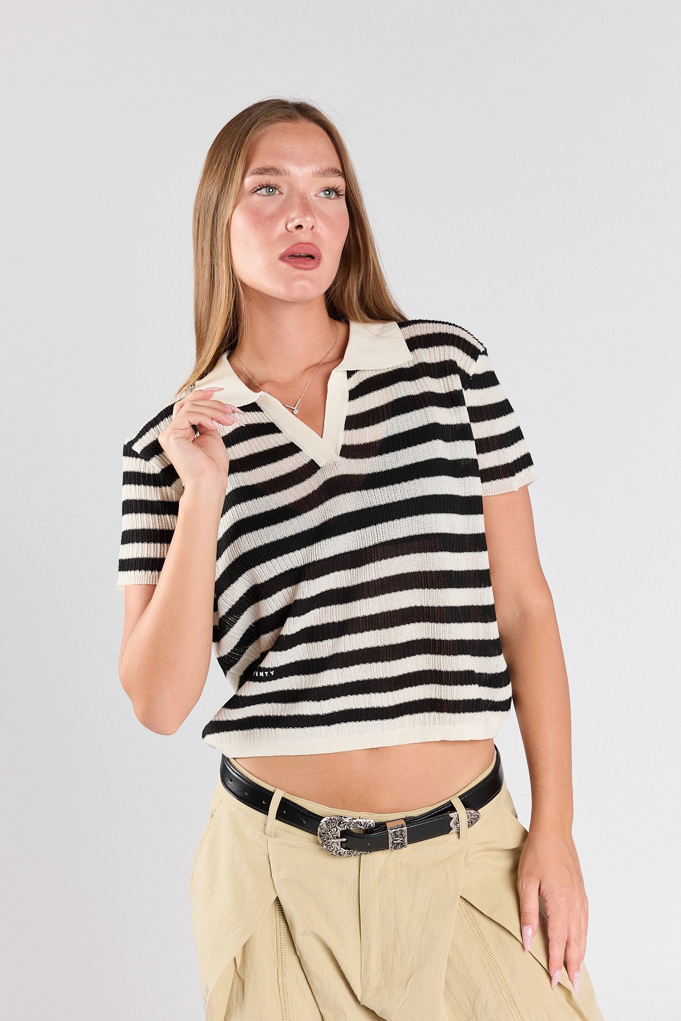 SEVEN striped knit shirt