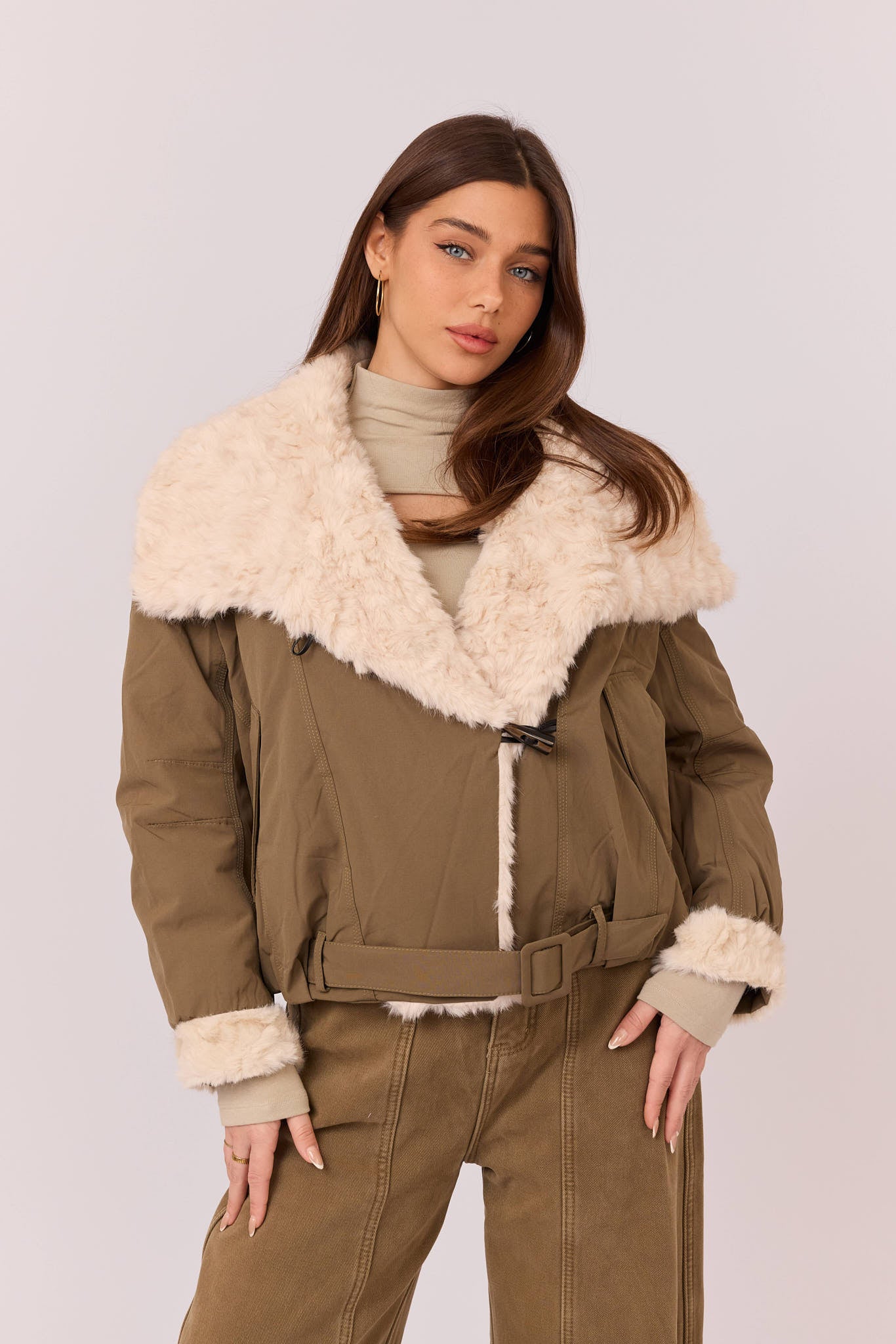 מעיל שילוב פרווה