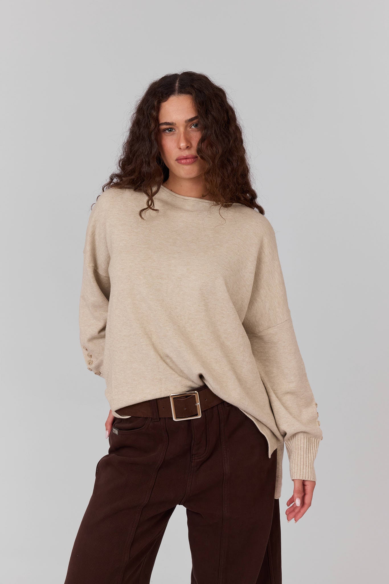 חולצת סריג כפתורים