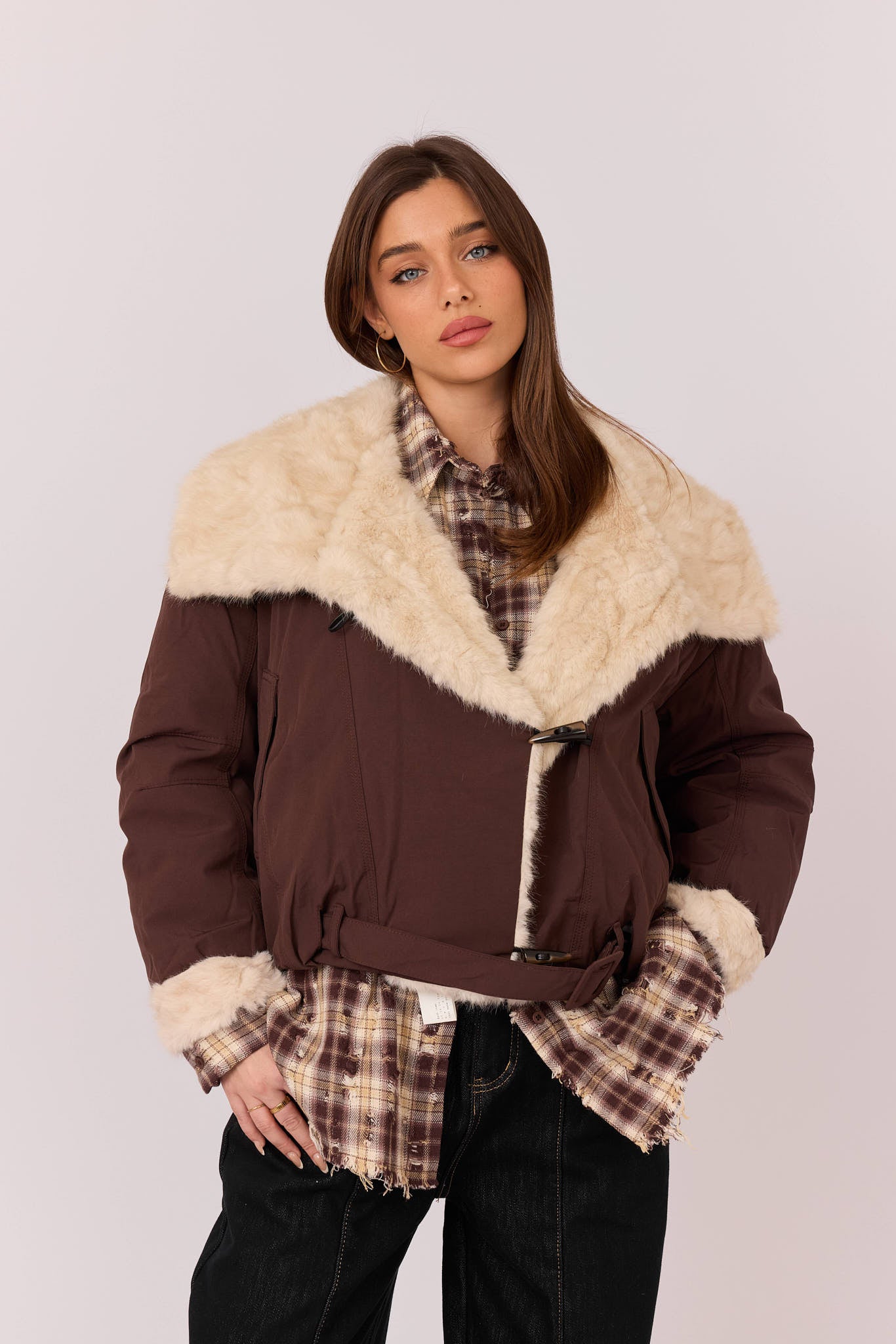 מעיל שילוב פרווה