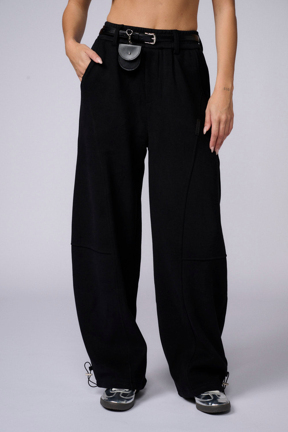 מכנסי פוטר בלון שילוב חגורה