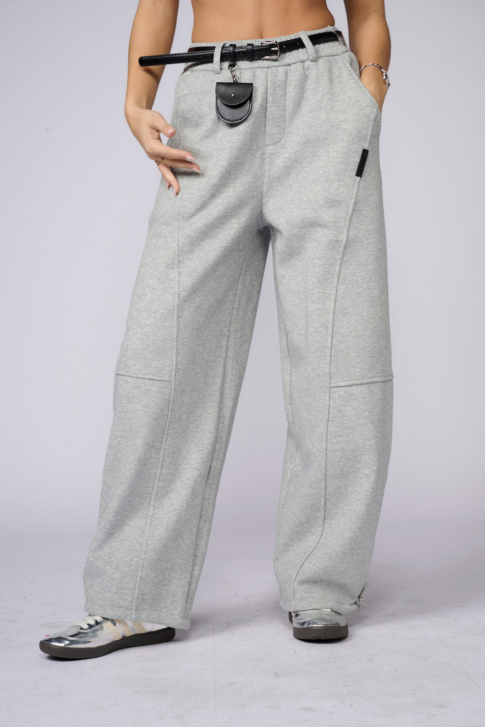 מכנסי פוטר בלון שילוב חגורה