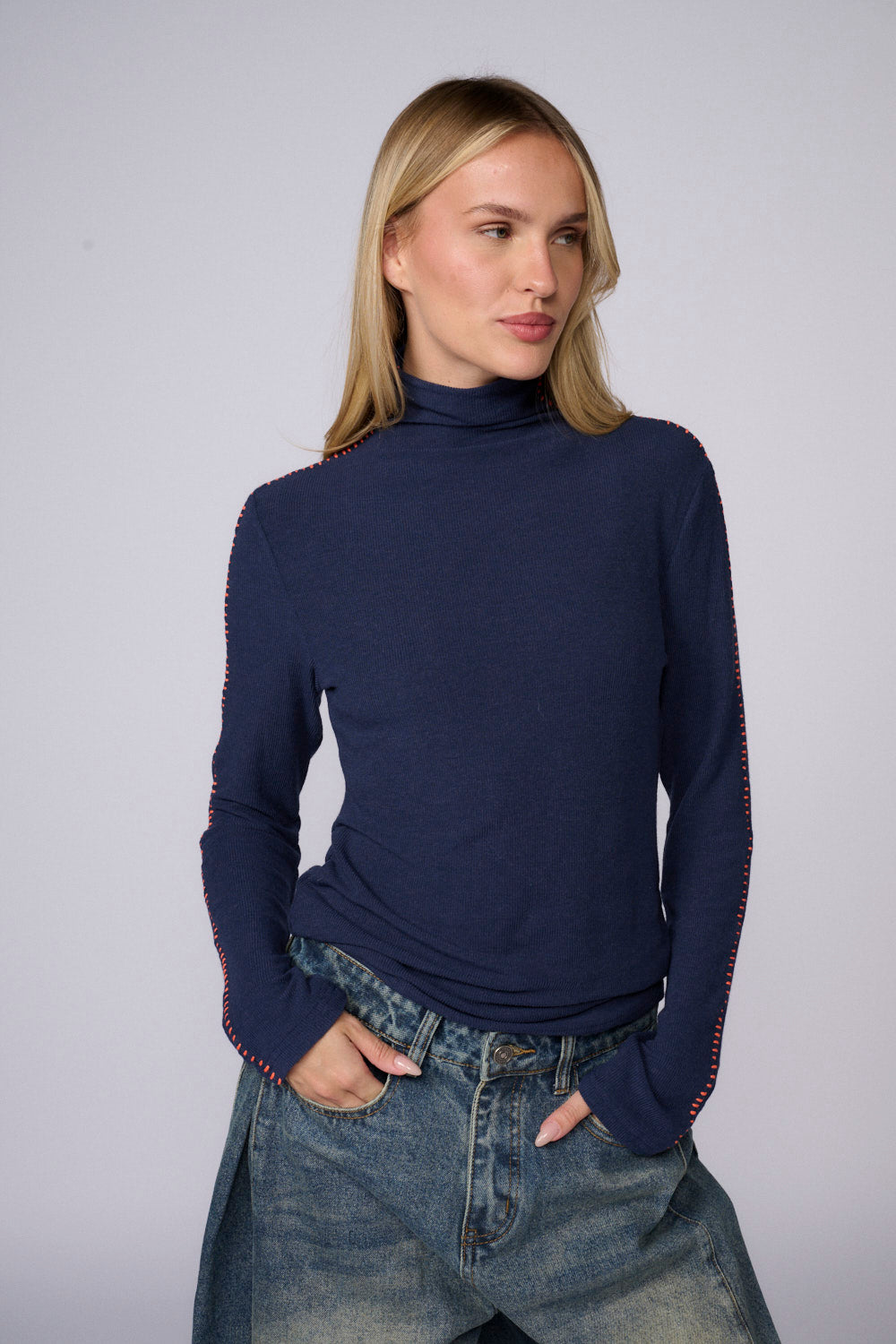 חולצת ריב גולף תפר צד