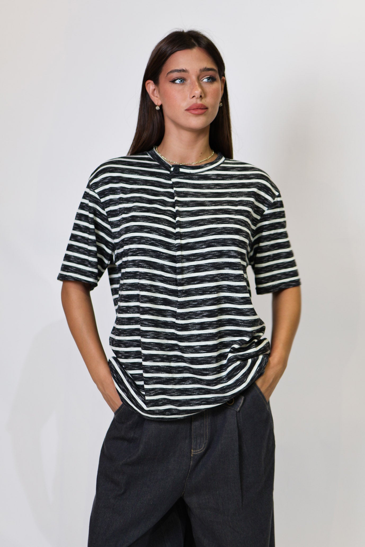 Striped button-down shirt SEVEN