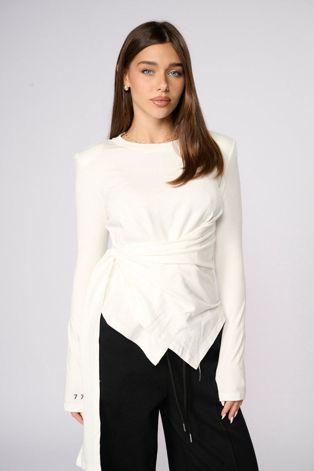 חולצה ארוכה אסימטרית