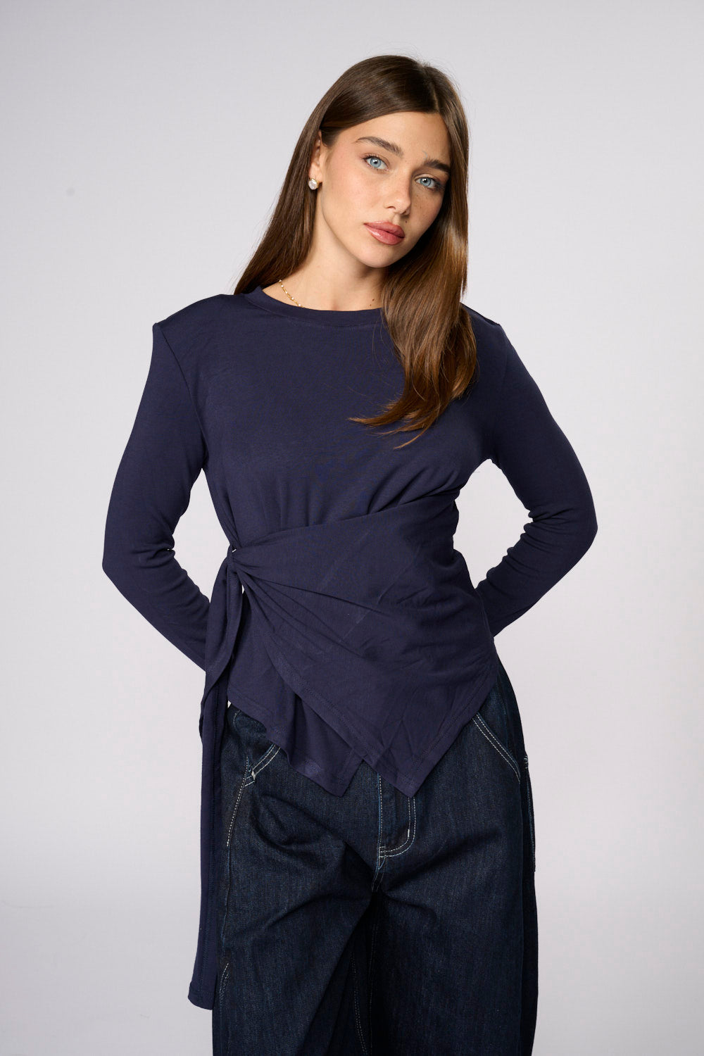 חולצה ארוכה אסימטרית