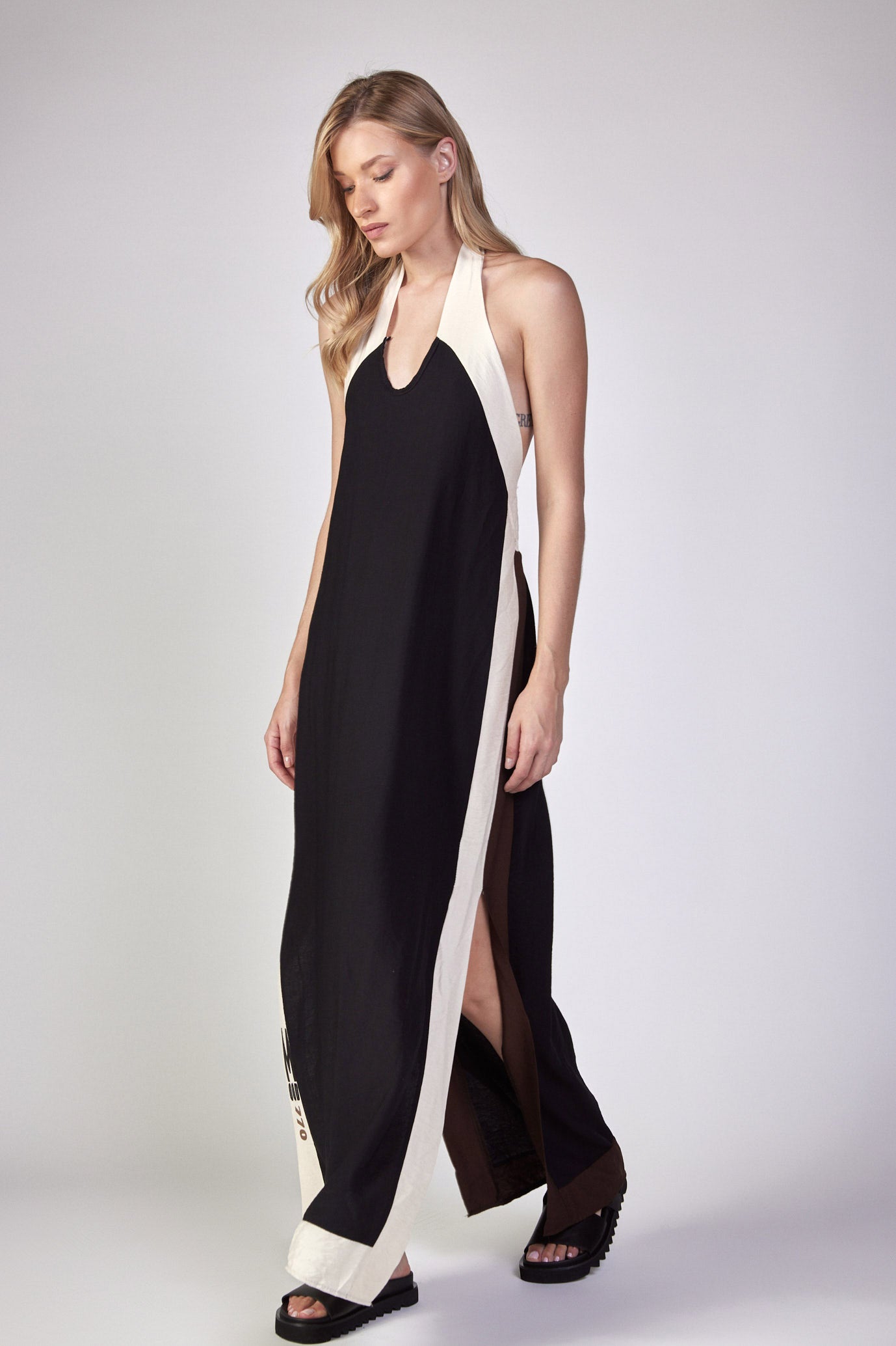 MOOD tie maxi dress